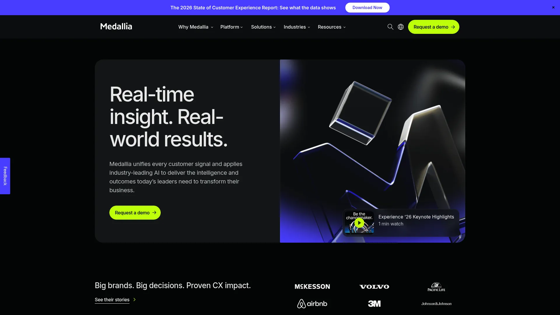 Medallia experience management platform interface