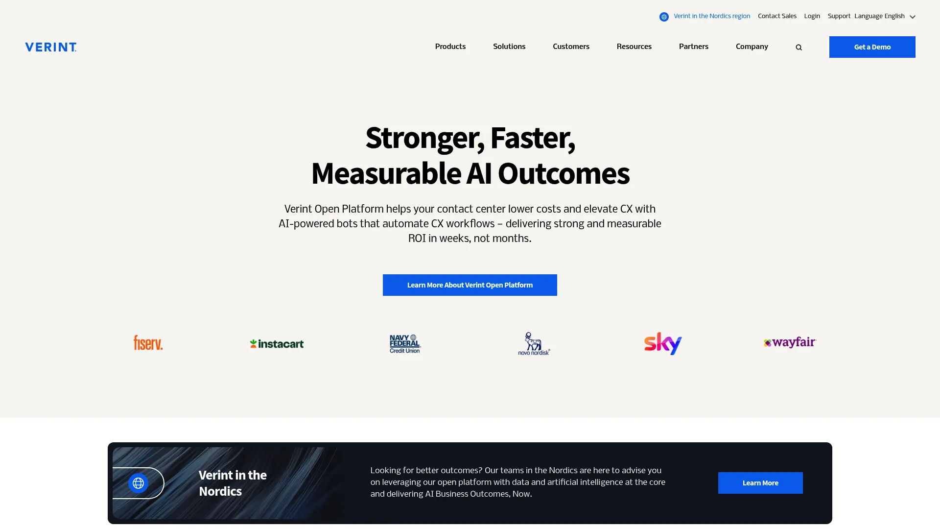 Verint Speech Analytics contact center interface