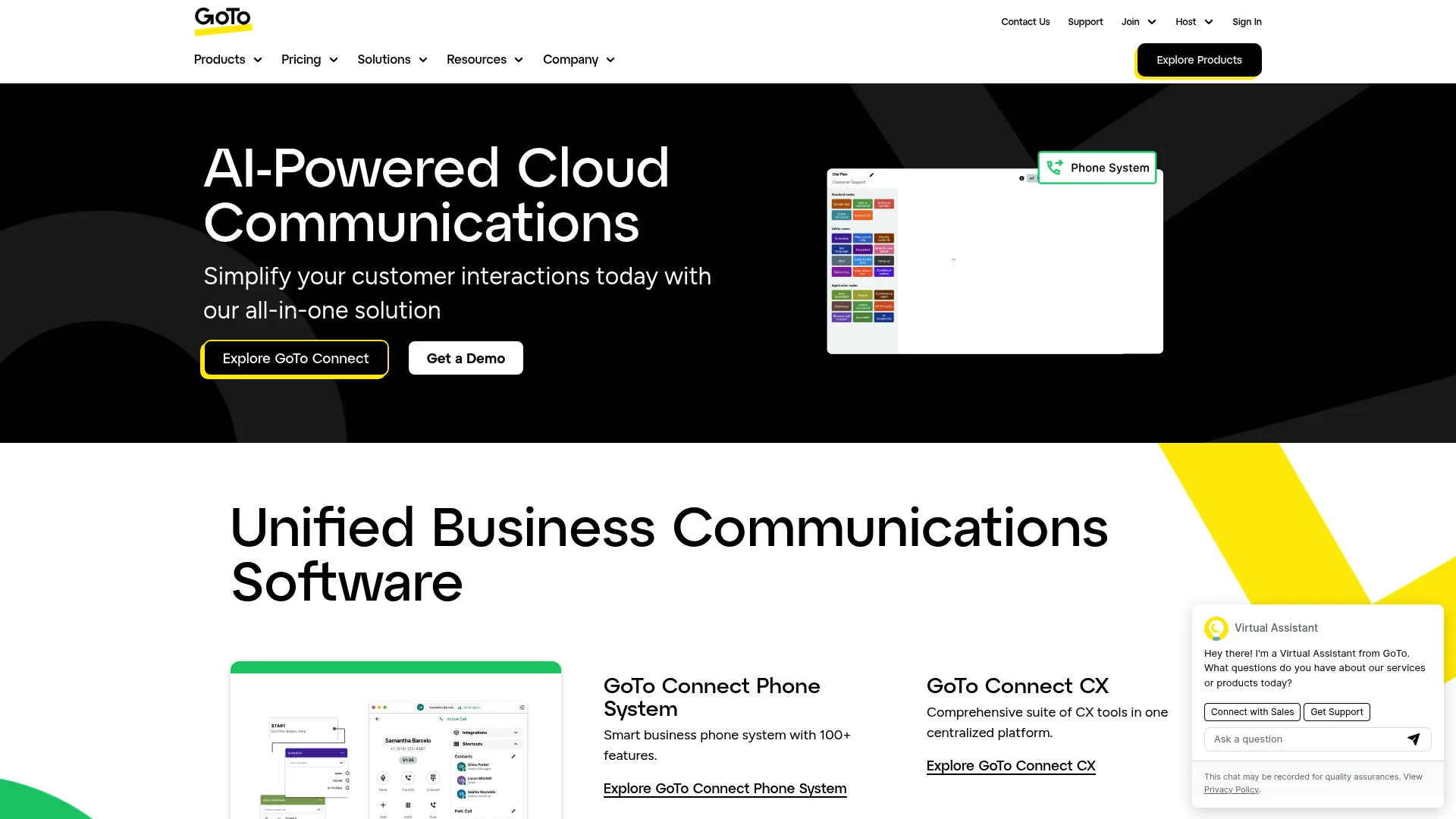 GoTo Connect Contact Center omnichannel software admin portal