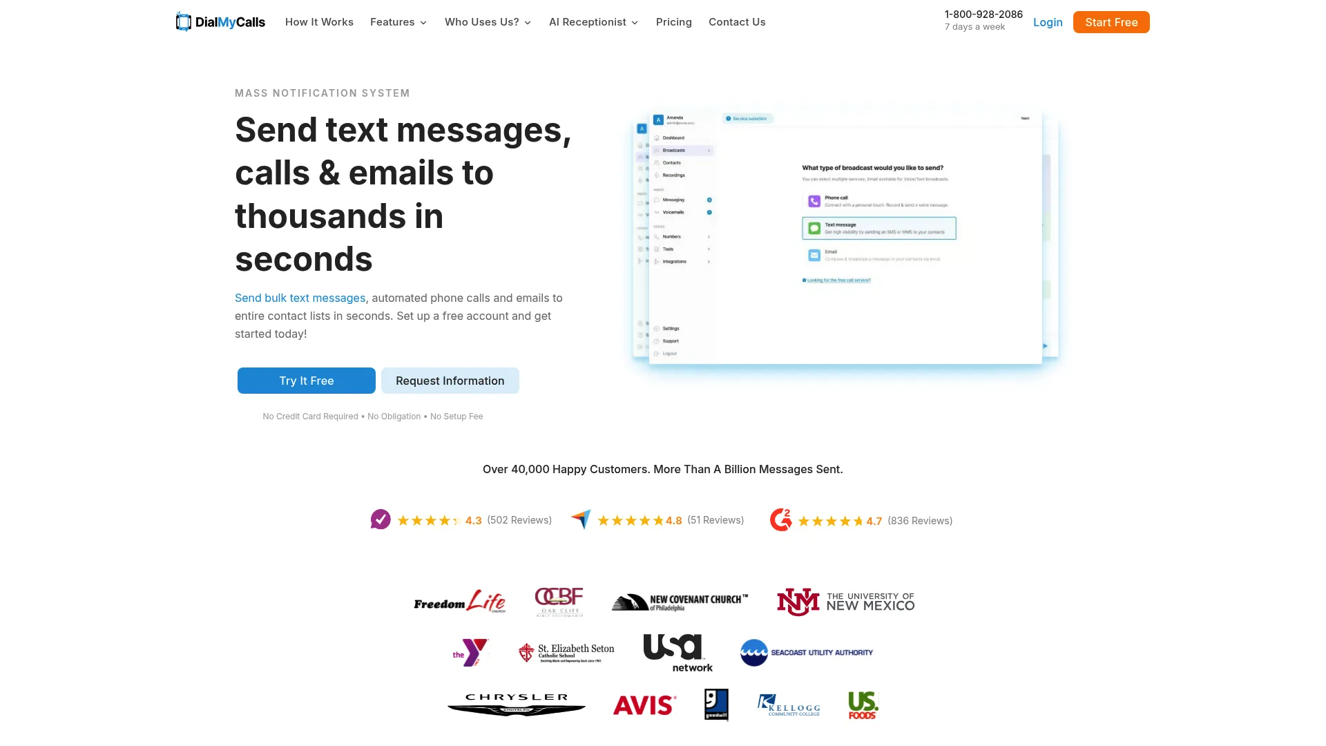 DialMyCalls proactive notification software interface