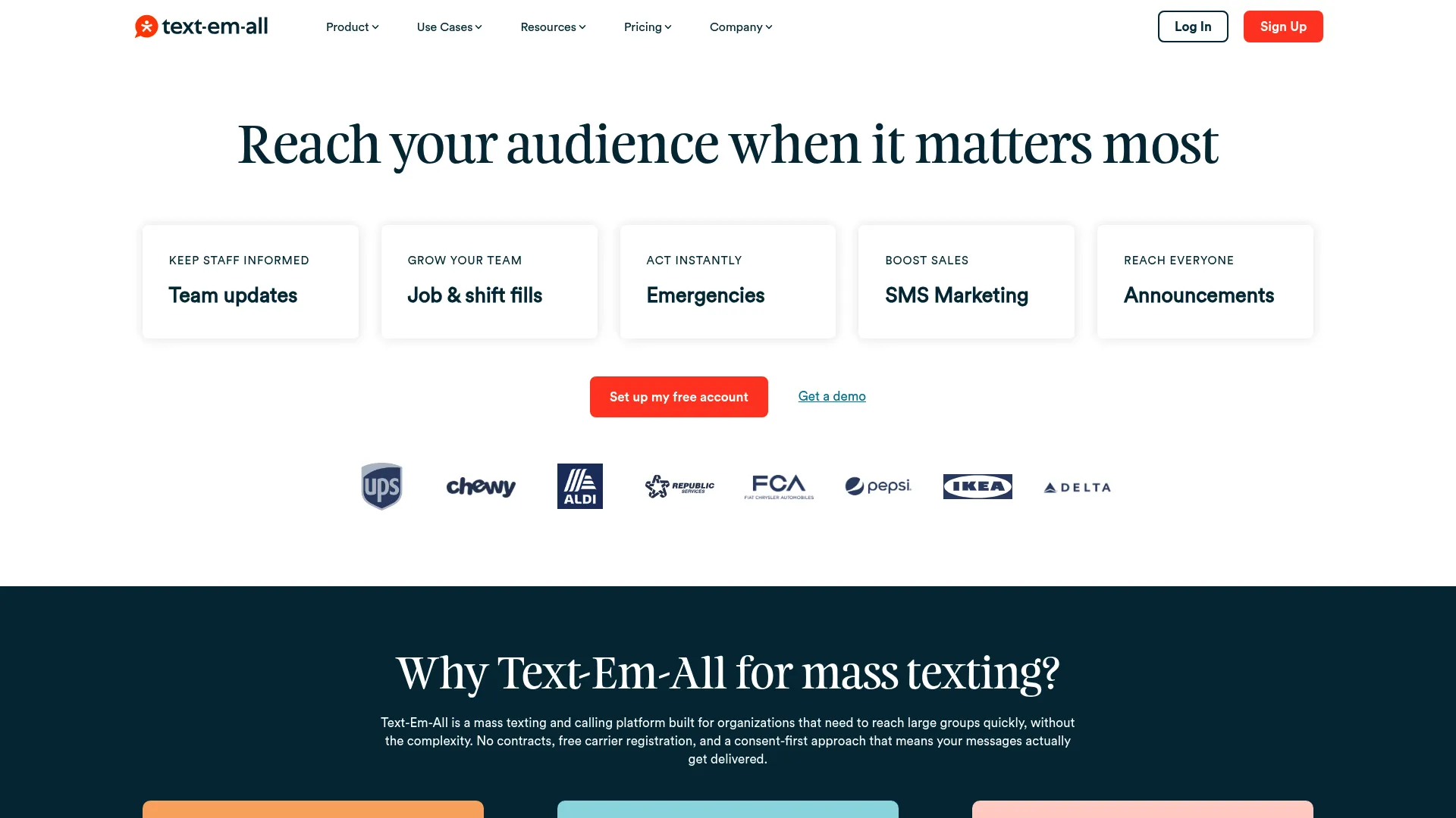 Text-Em-All mass texting and voice platform