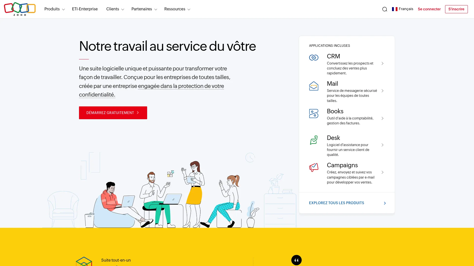 Zoho SalesIQ customer engagement platform with co-browsing software homepage.