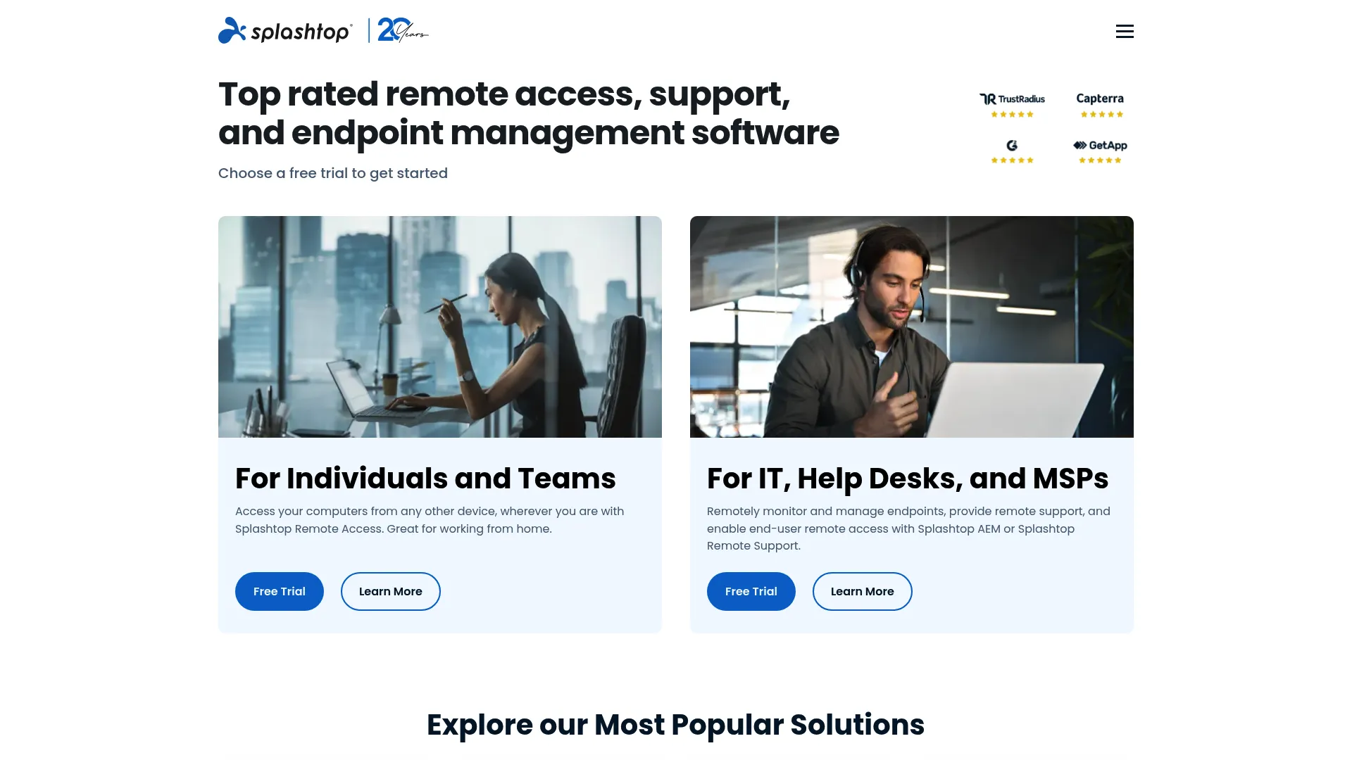 Splashtop remote support software interface