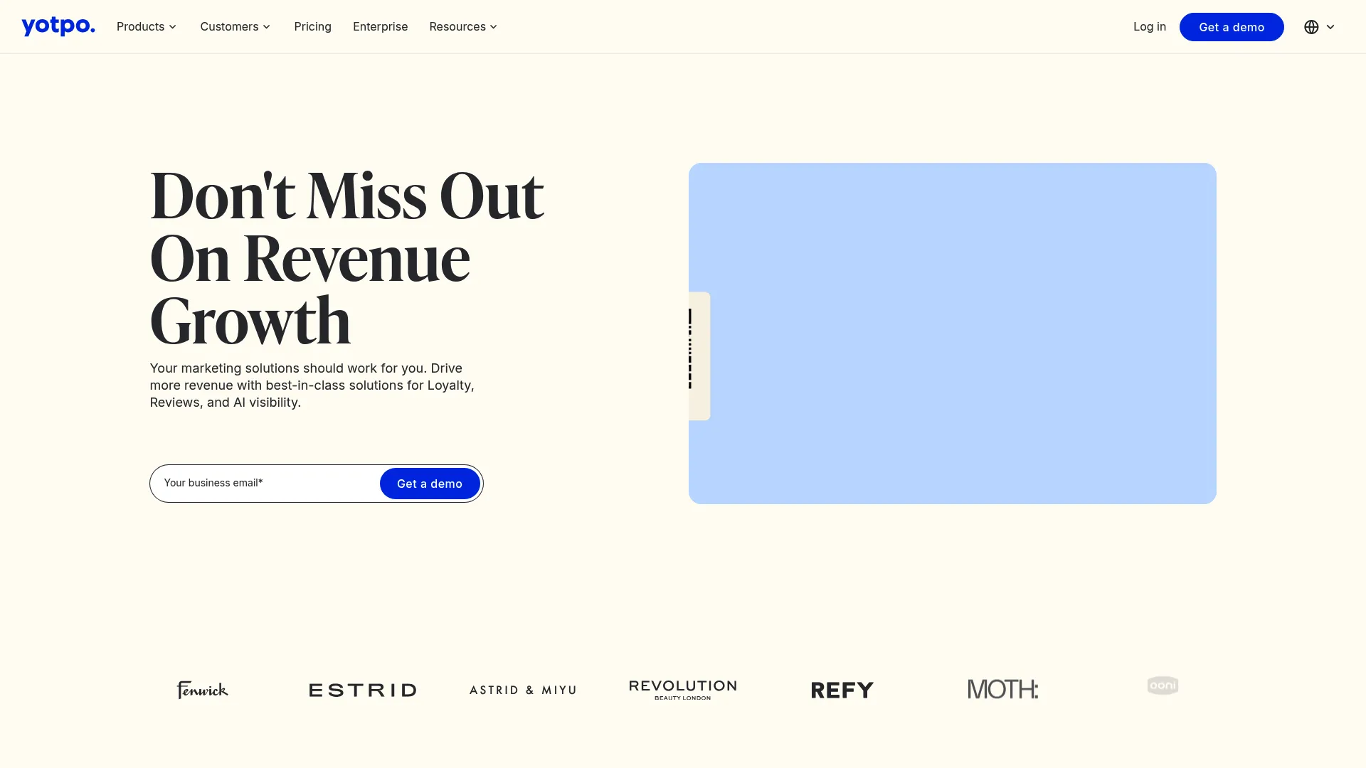 Yotpo ecommerce reviews and UGC platform homepage