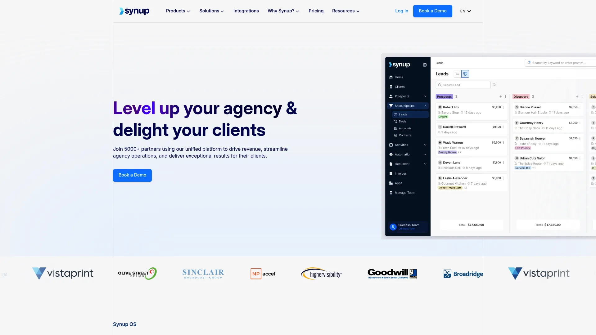 Synup listings and reputation management platform homepage