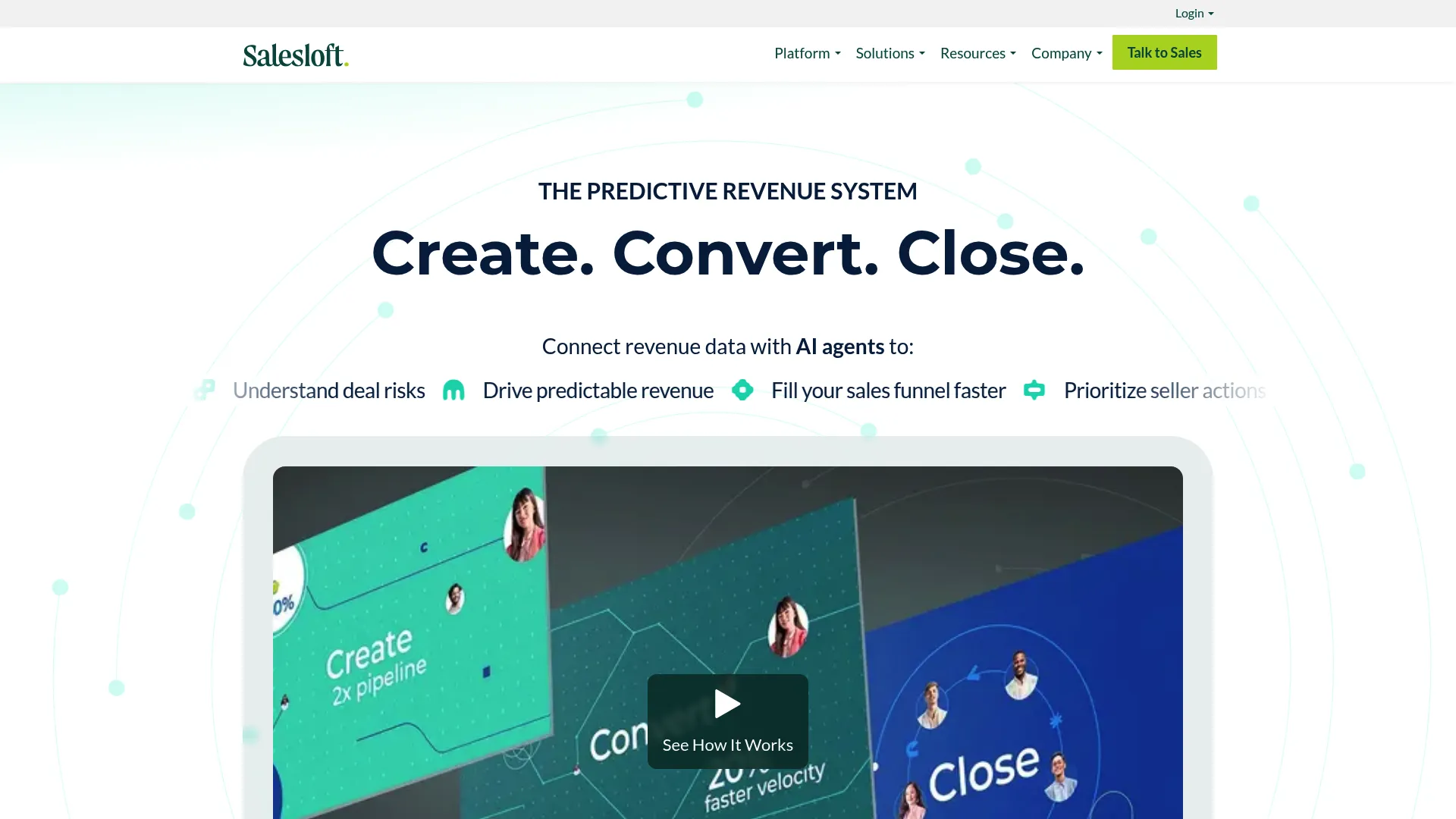 Drift conversational AI platform by Salesloft homepage