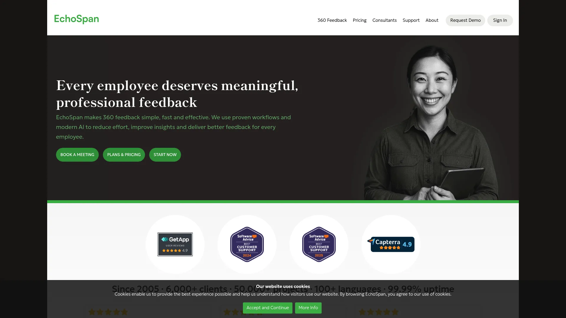 EchoSpan deeply customizable 360 assessment software.