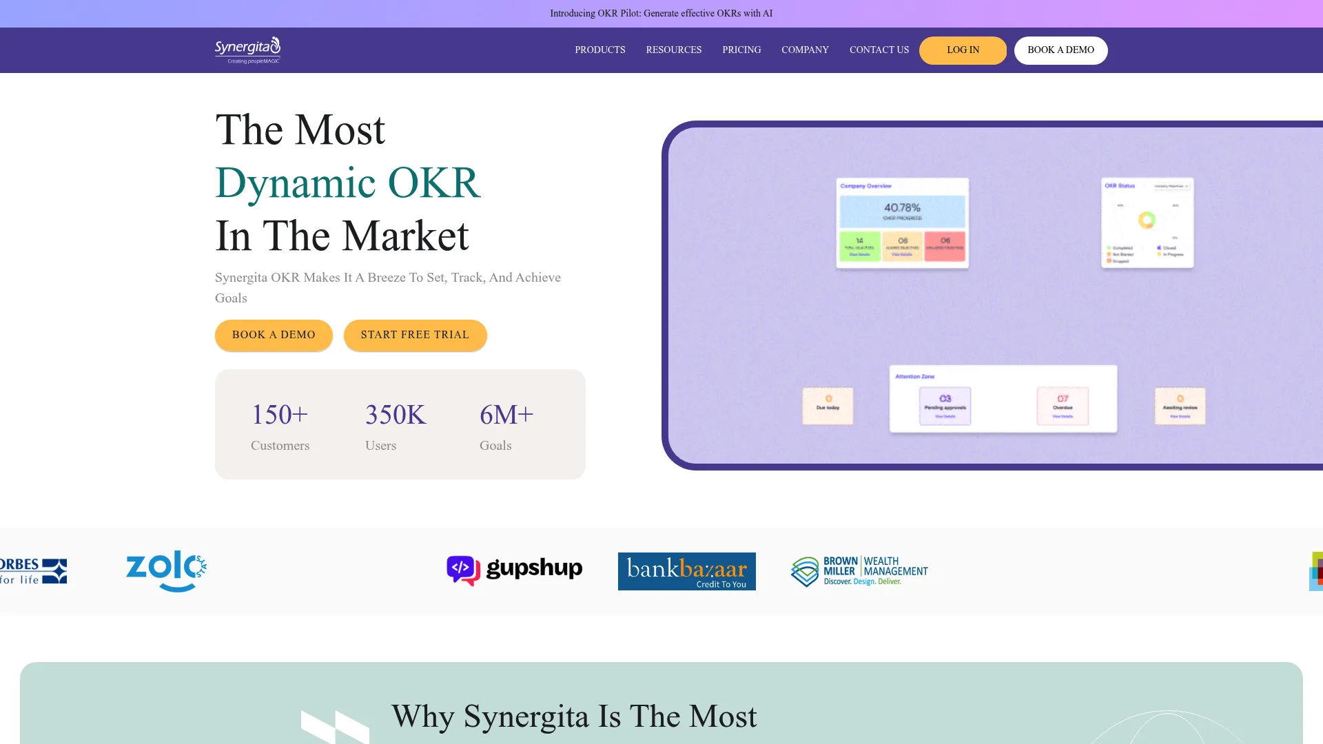Synergita performance, 360 feedback, and recognition platform.