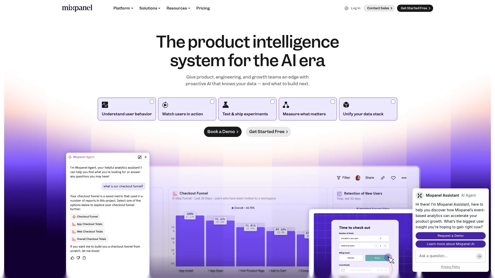 Mixpanel product analytics for behavioral retention