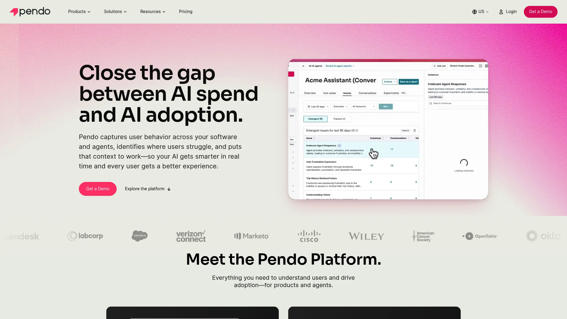 Pendo product experience platform for adoption and retention