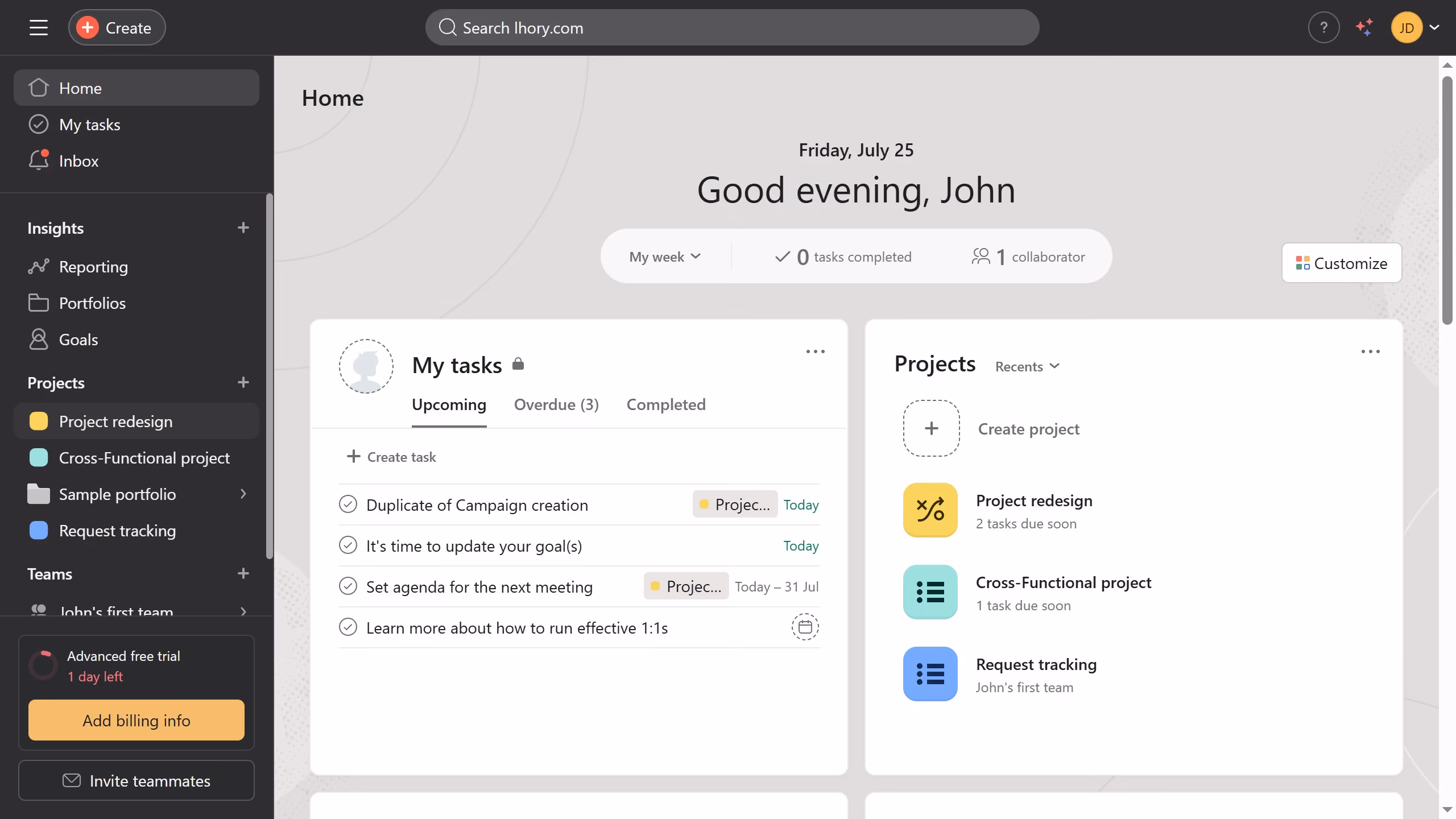 How to filter tasks by SLA countdown in calendar view in Asana