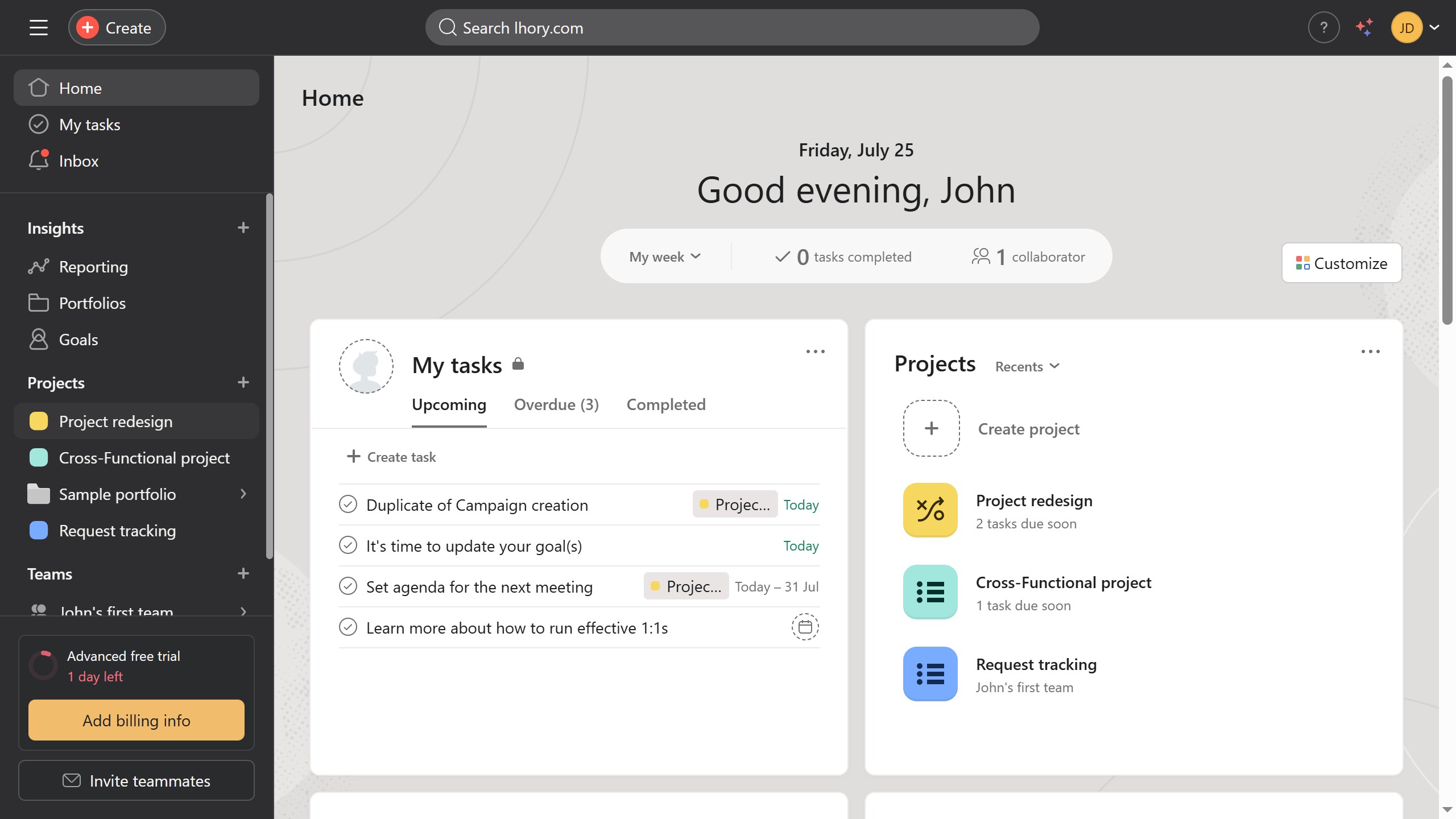 How to filter tasks by SLA countdown in calendar view in Asana
