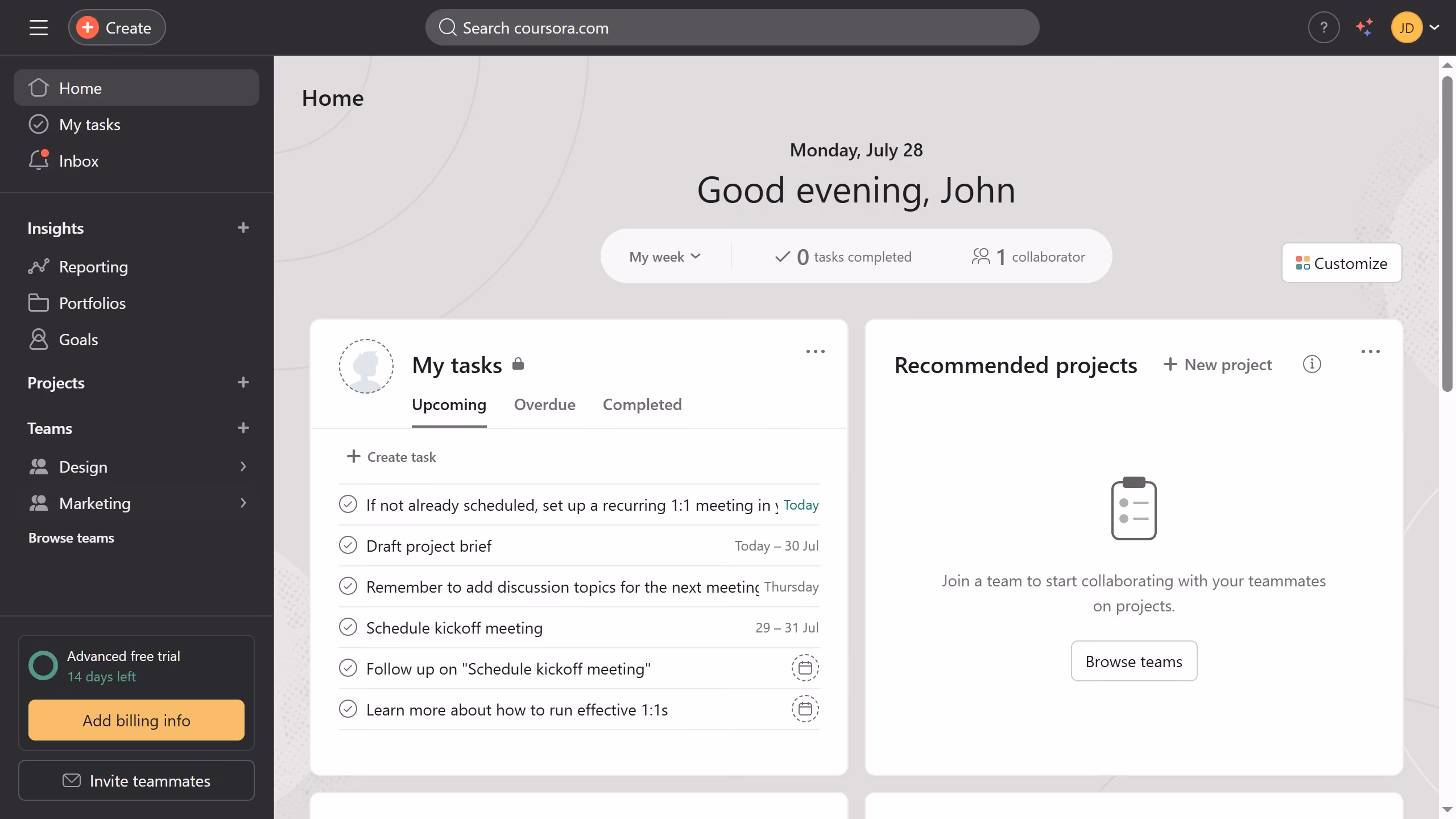 How to delete a team in Asana