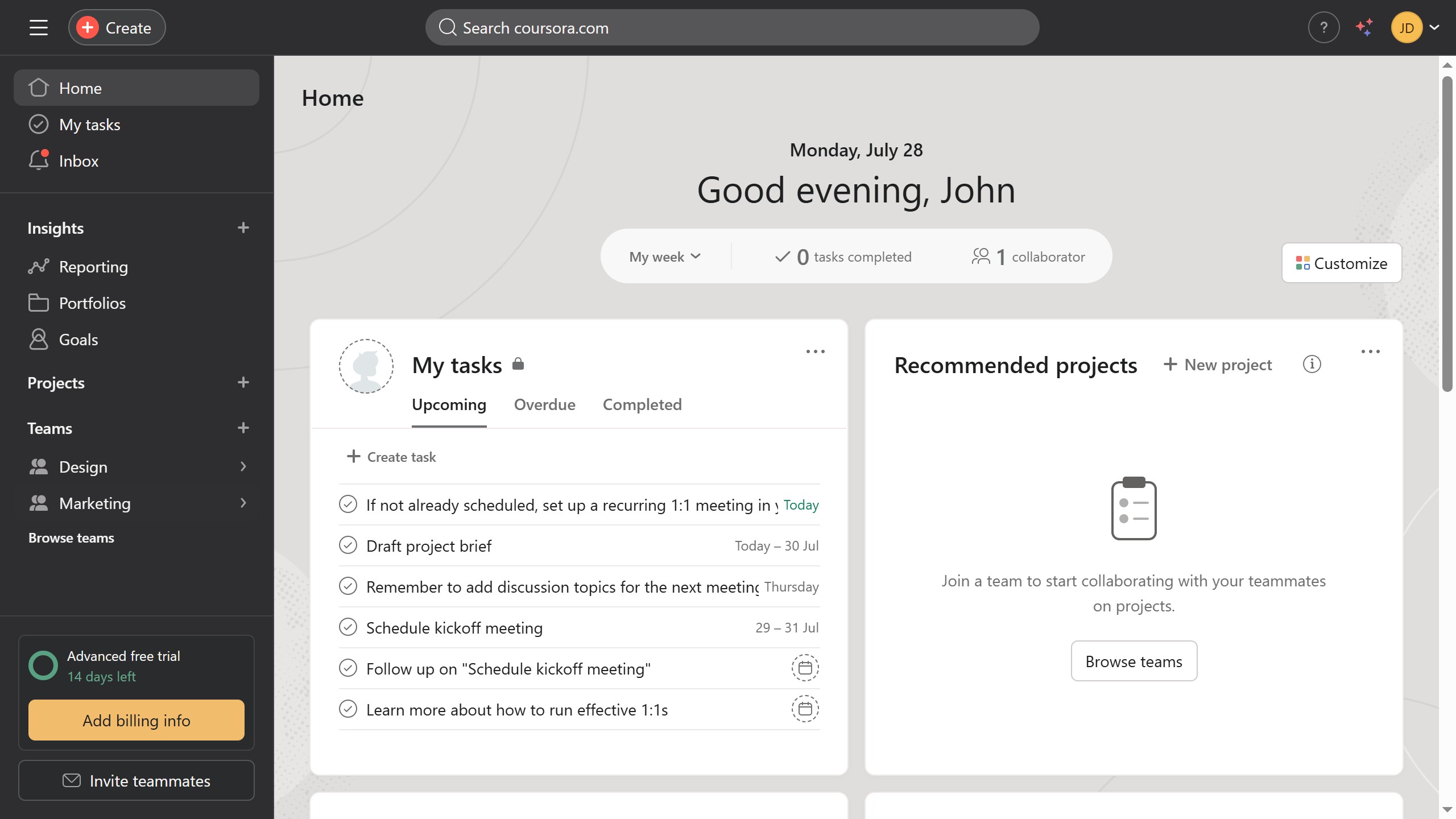 How to delete a team in Asana