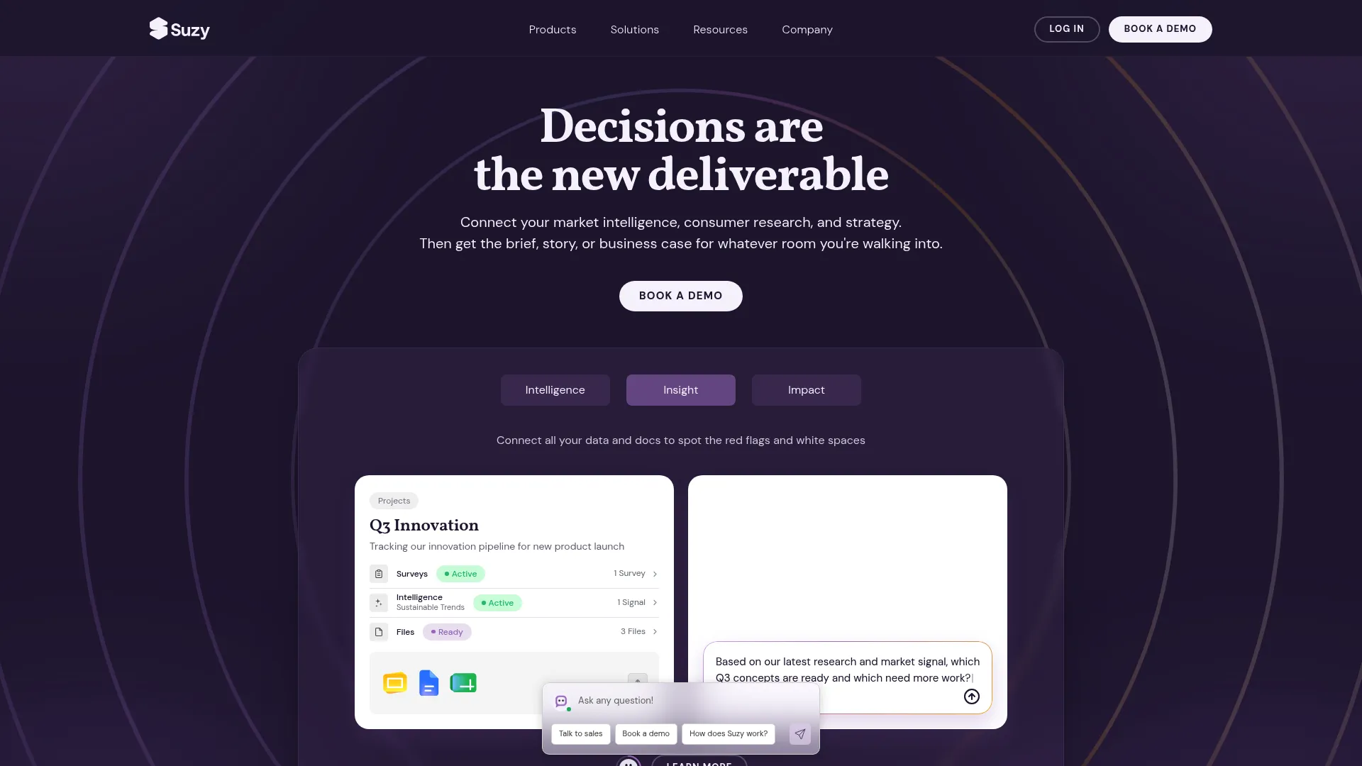 Suzy consumer insights platform homepage