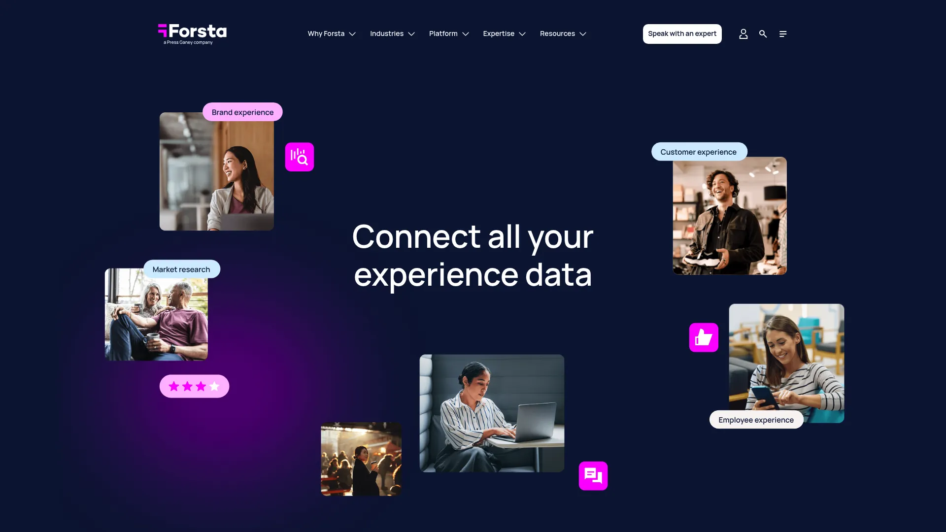 Forsta human experience platform homepage