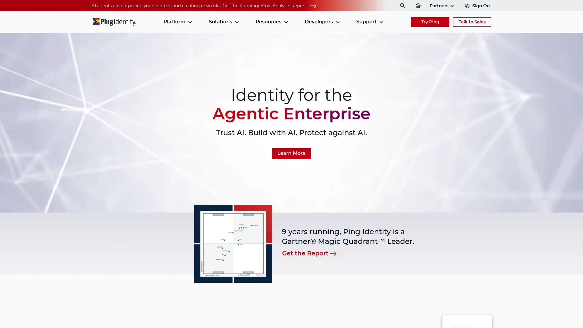 ForgeRock identity platform page