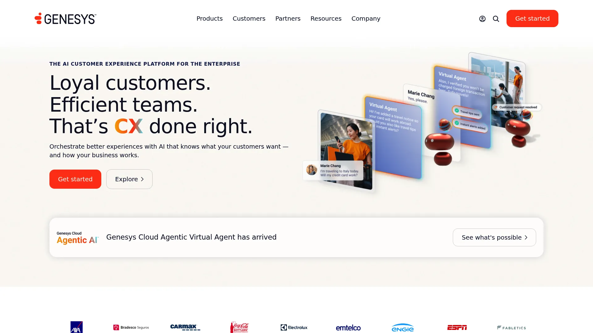Genesys Cloud contact center platform homepage