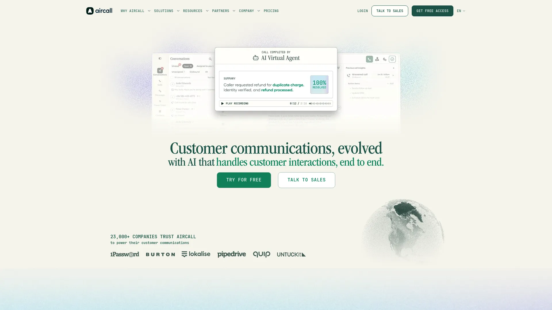Aircall call center software