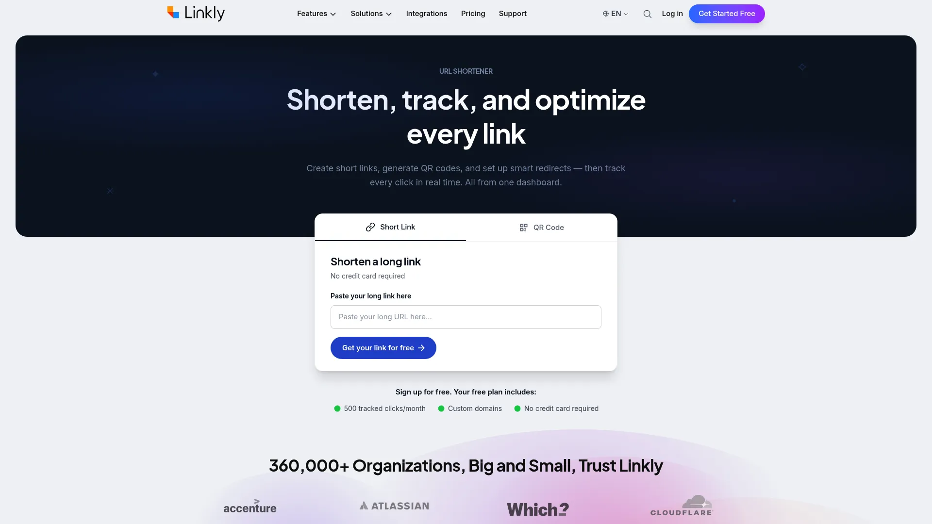 Linkly link tracking screenshot