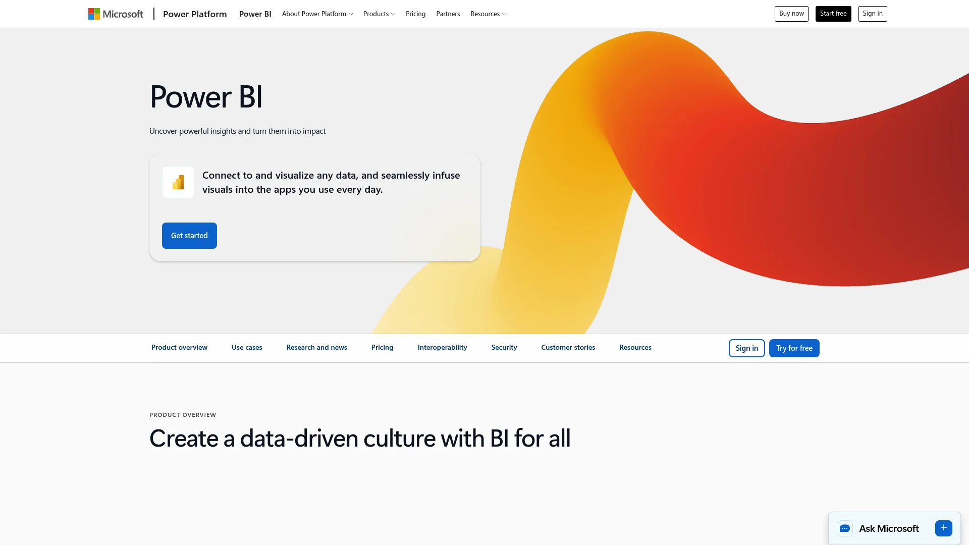 Microsoft Power BI embedded analytics