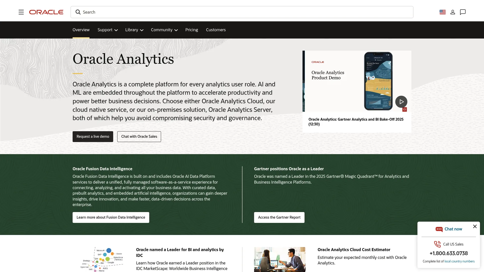 Oracle Analytics embedded analytics
