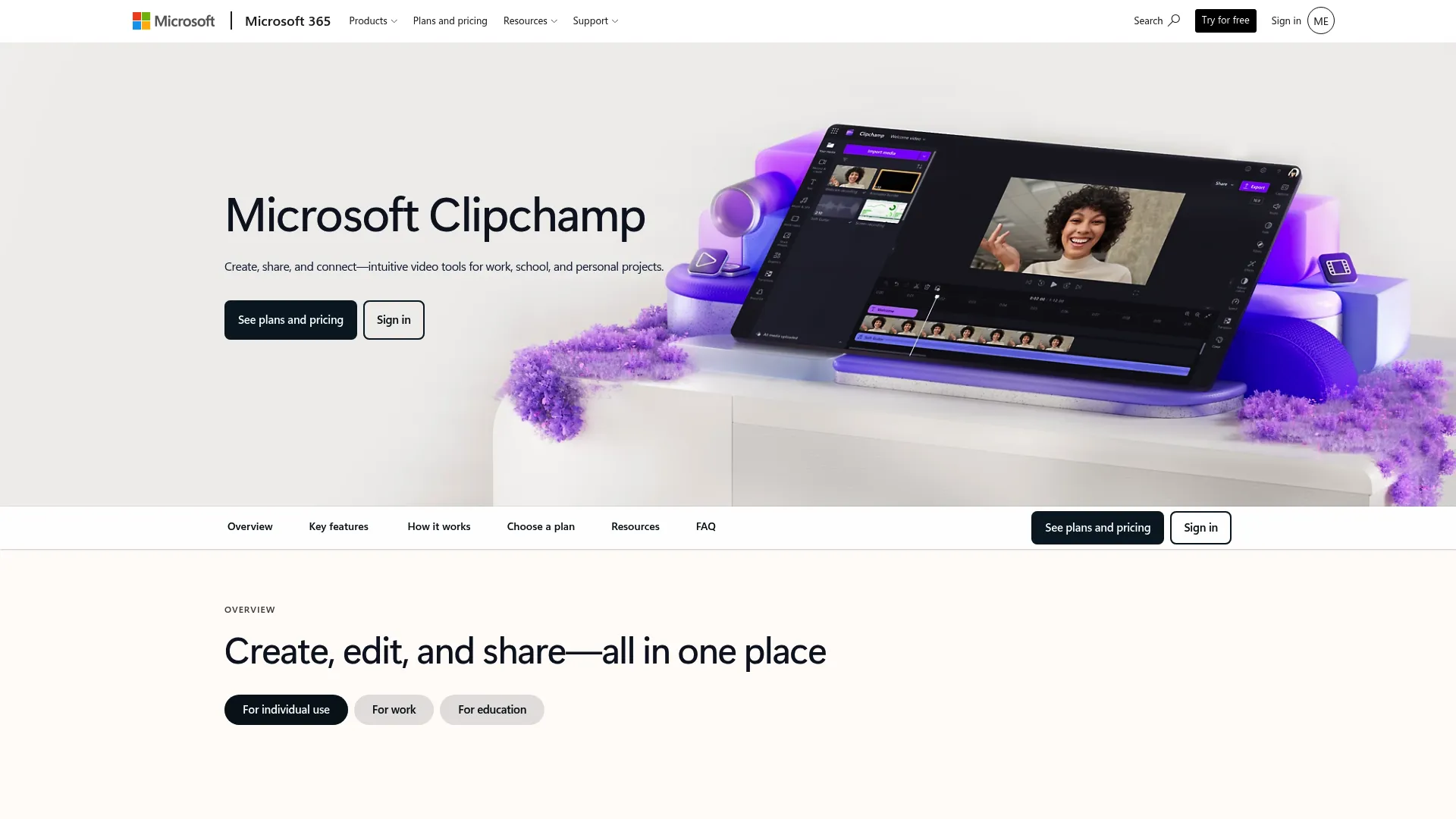 Microsoft Stream homepage screenshot