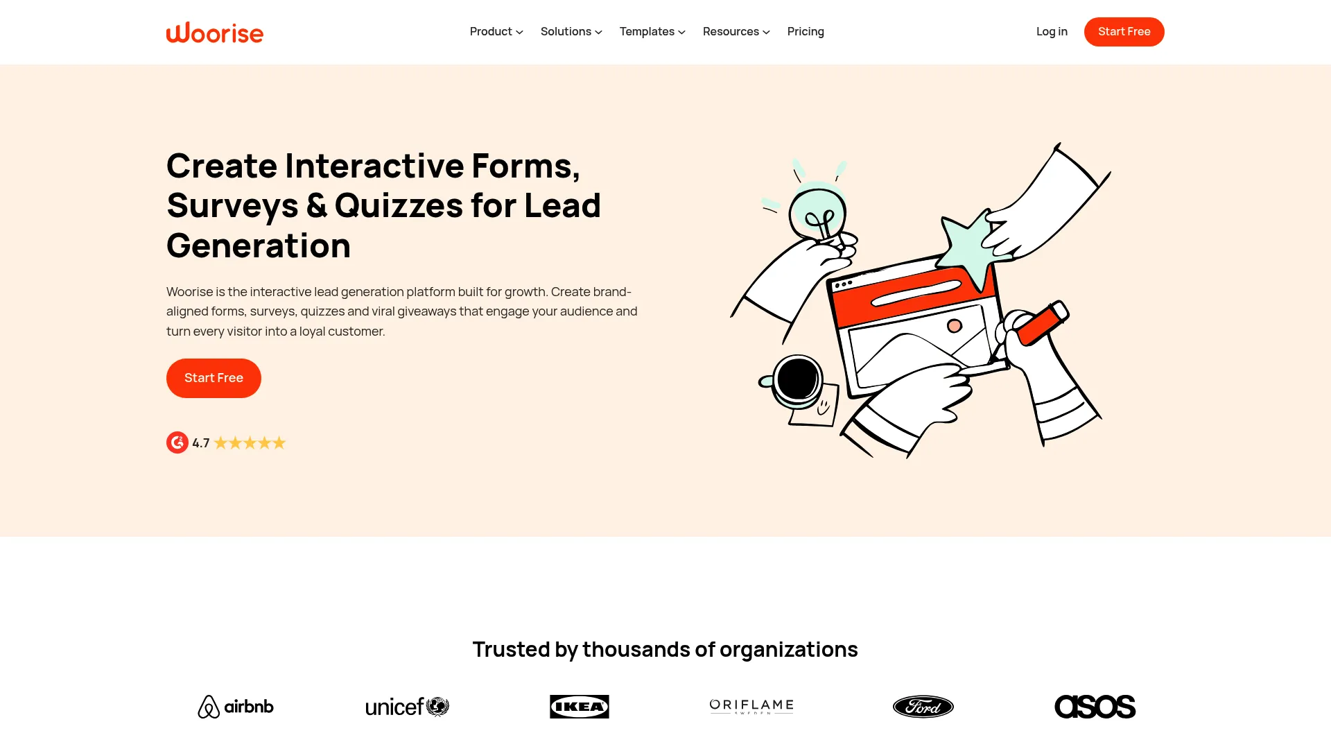 Woorise interactive campaign builder