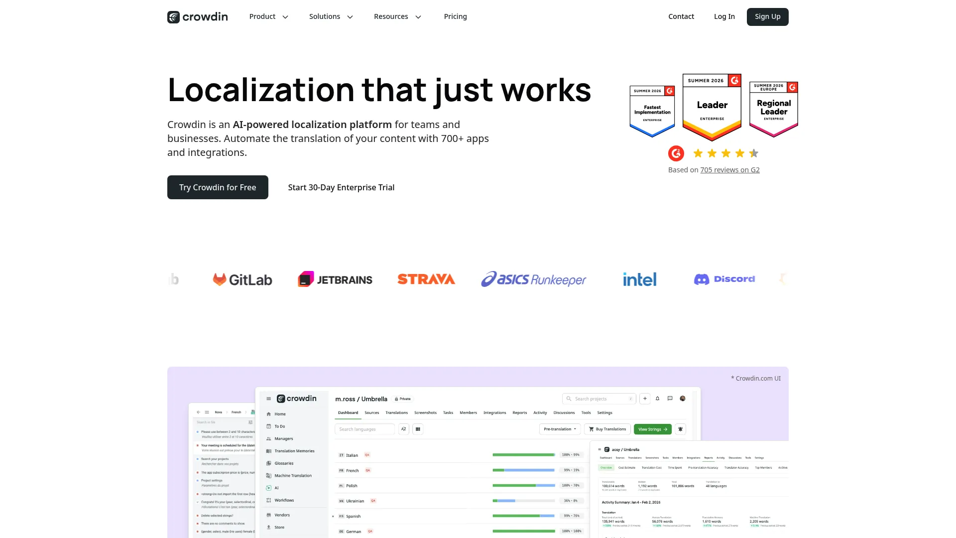 Crowdin localization platform