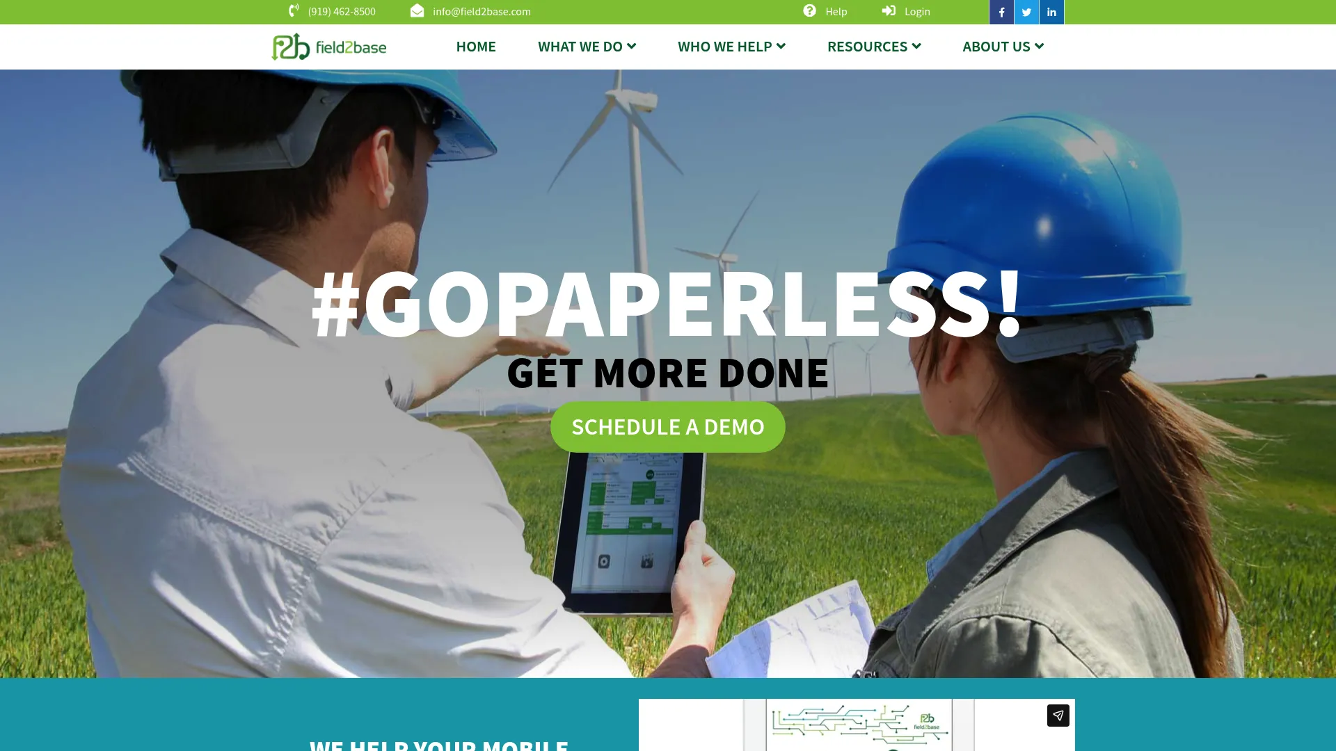 Field2Base mobile forms homepage