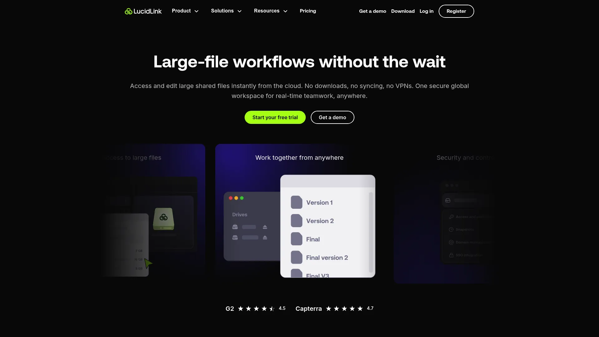 LucidLink cloud file streaming platform