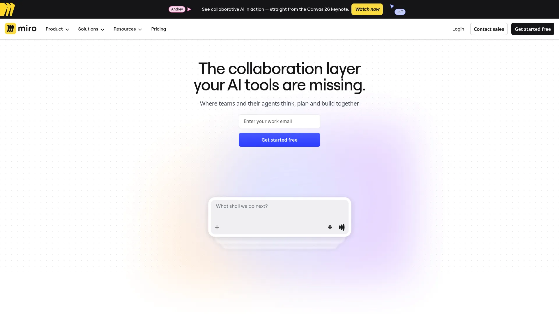 Miro visual collaboration canvas