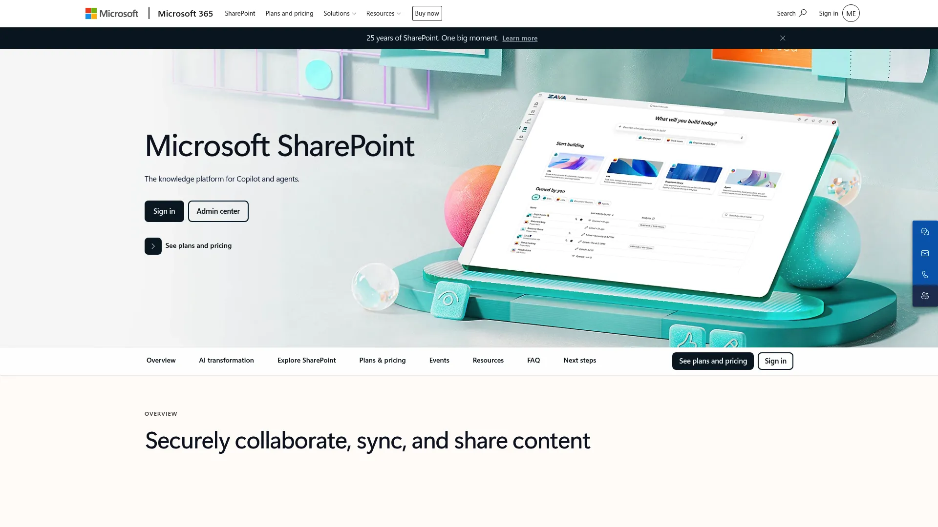 SharePoint content management and collaboration platform