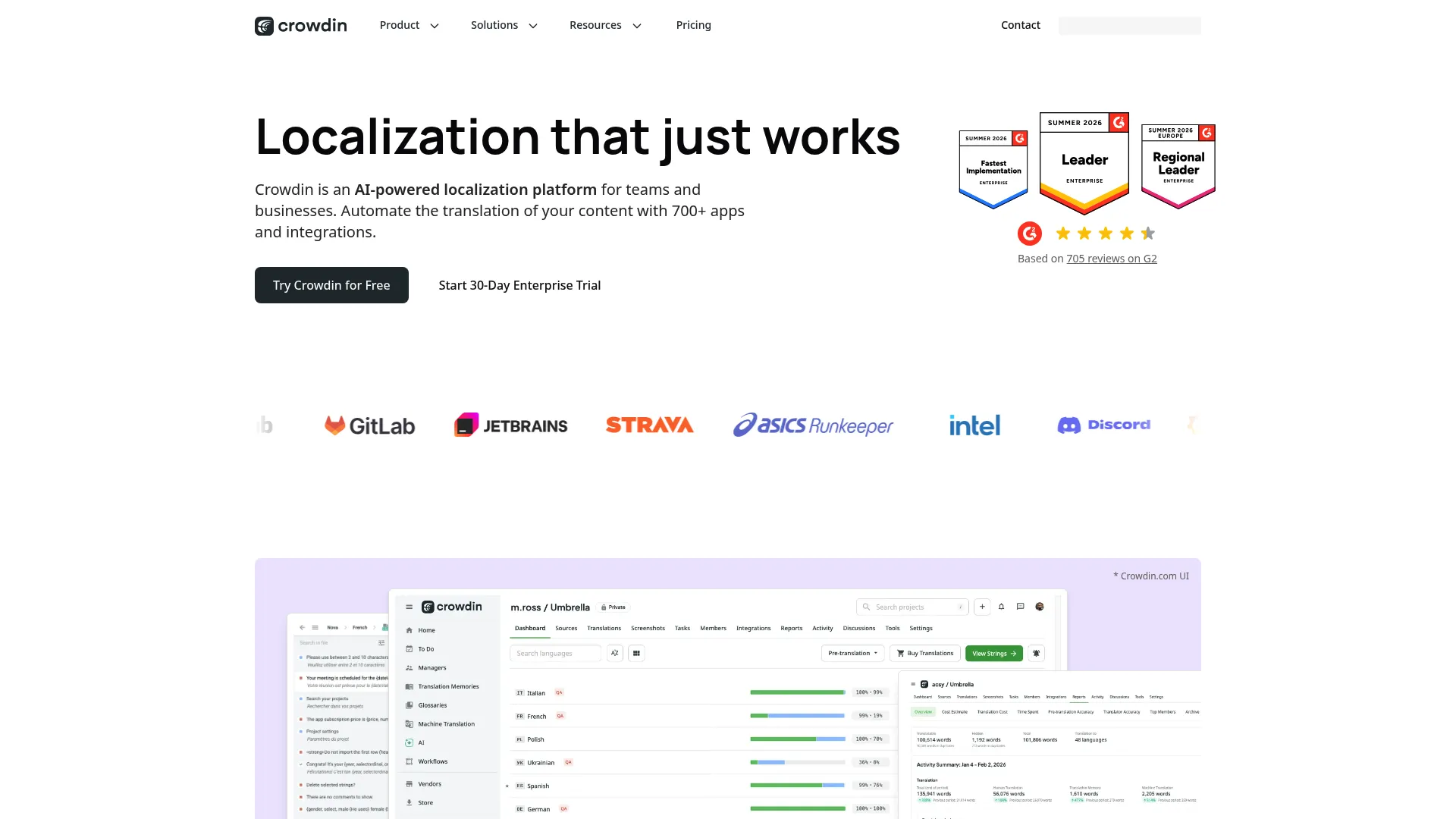 Crowdin localization platform