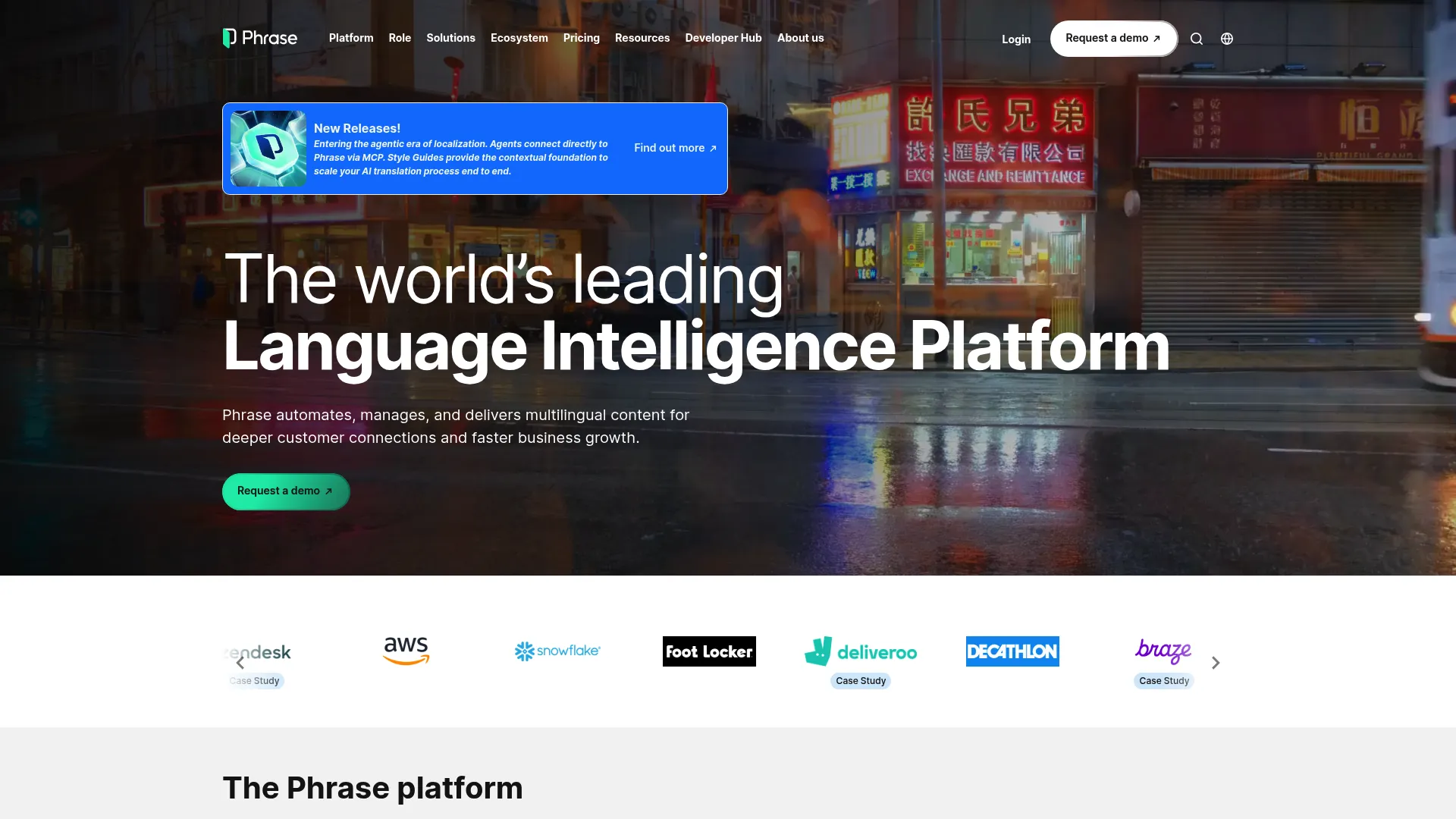Phrase localization platform CAT editor