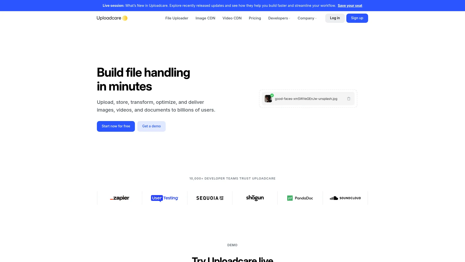 Uploadcare image optimization software
