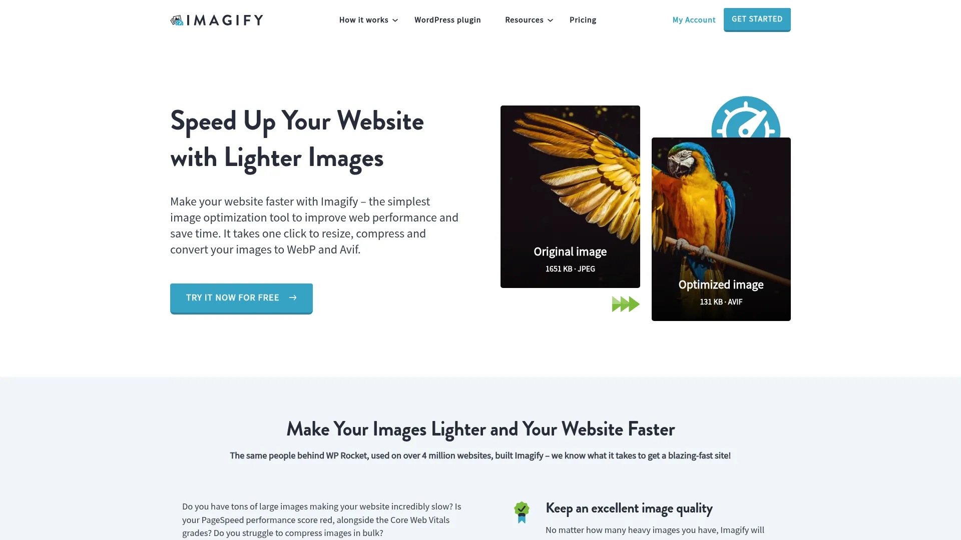 Imagify image optimization software