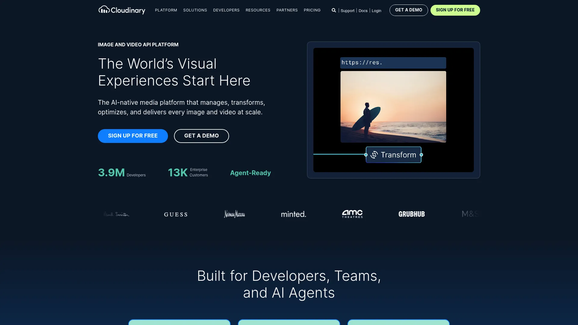 Cloudinary image optimization software
