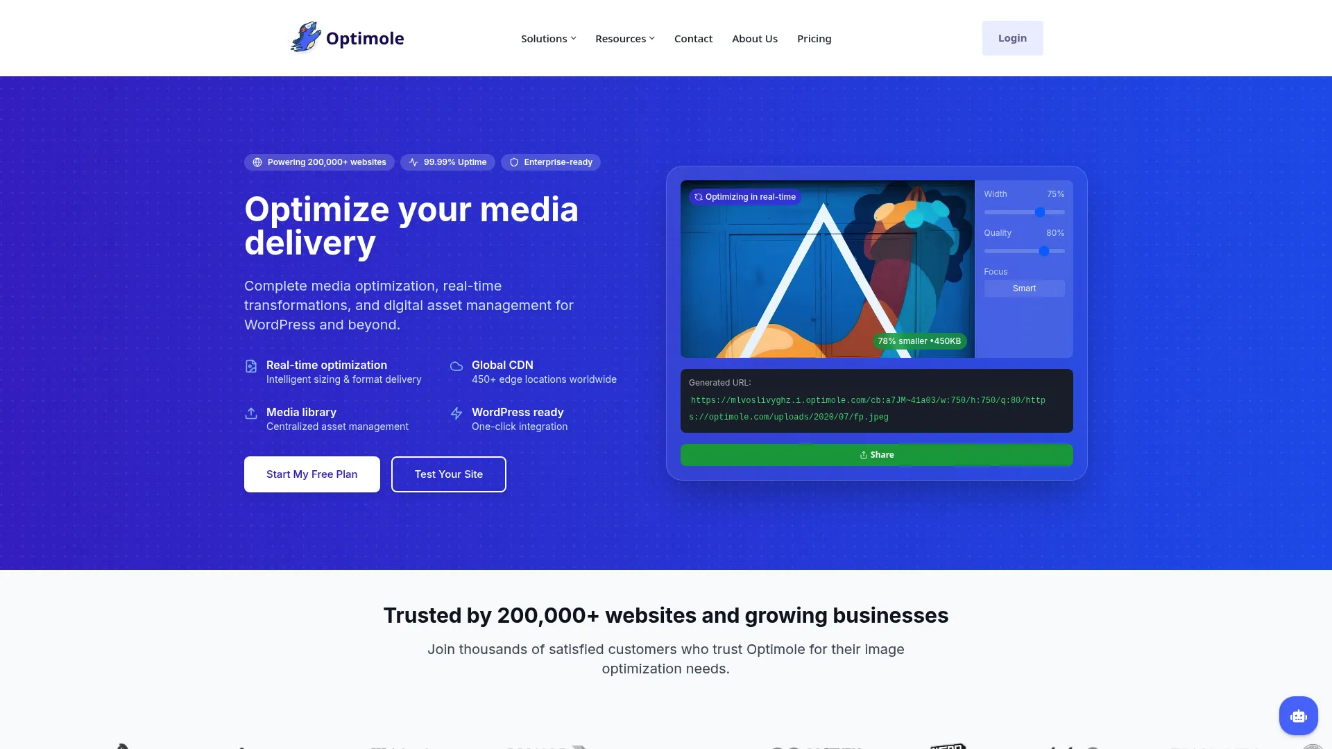 Optimole image optimization software