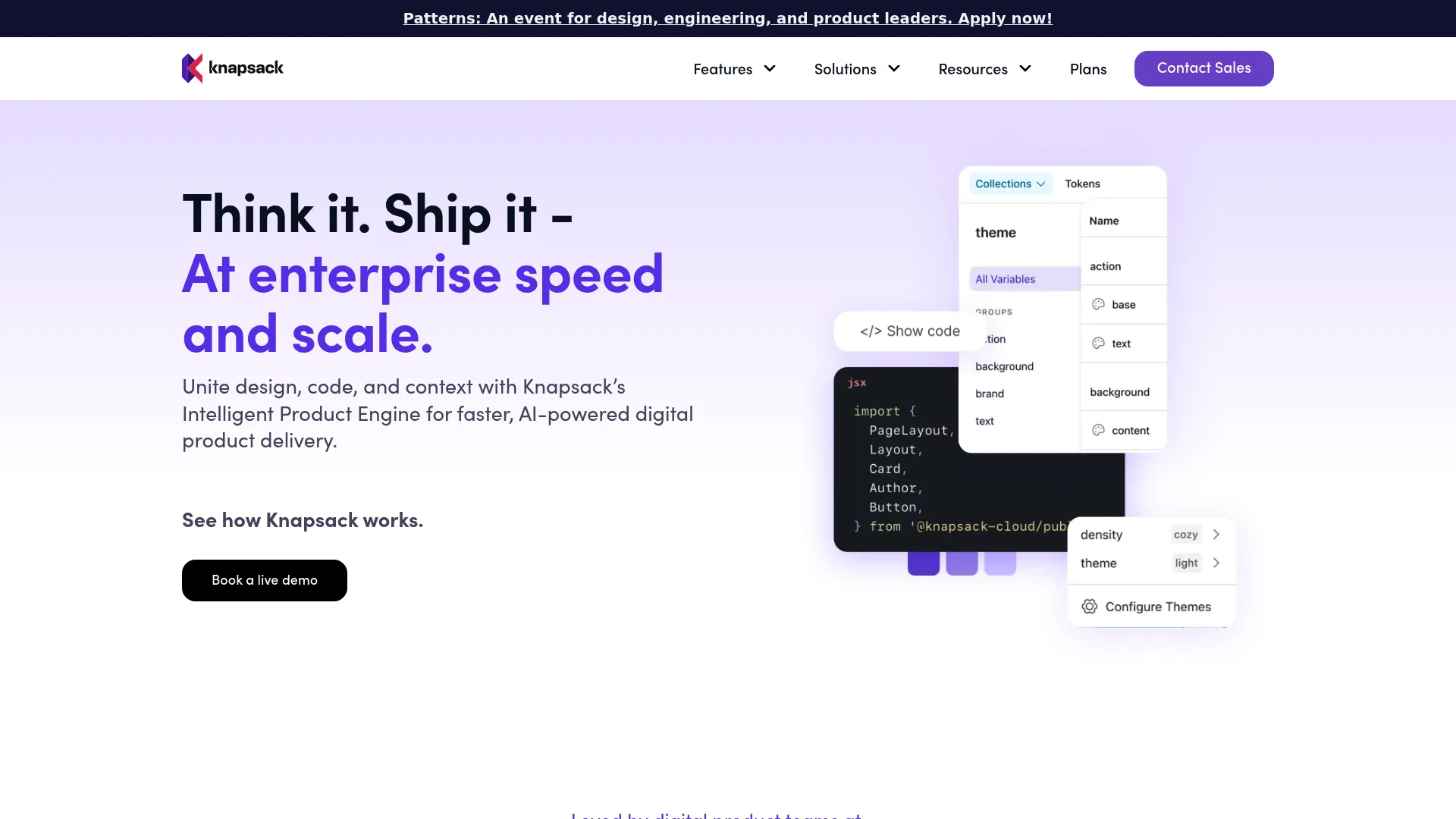 Knapsack enterprise design system platform