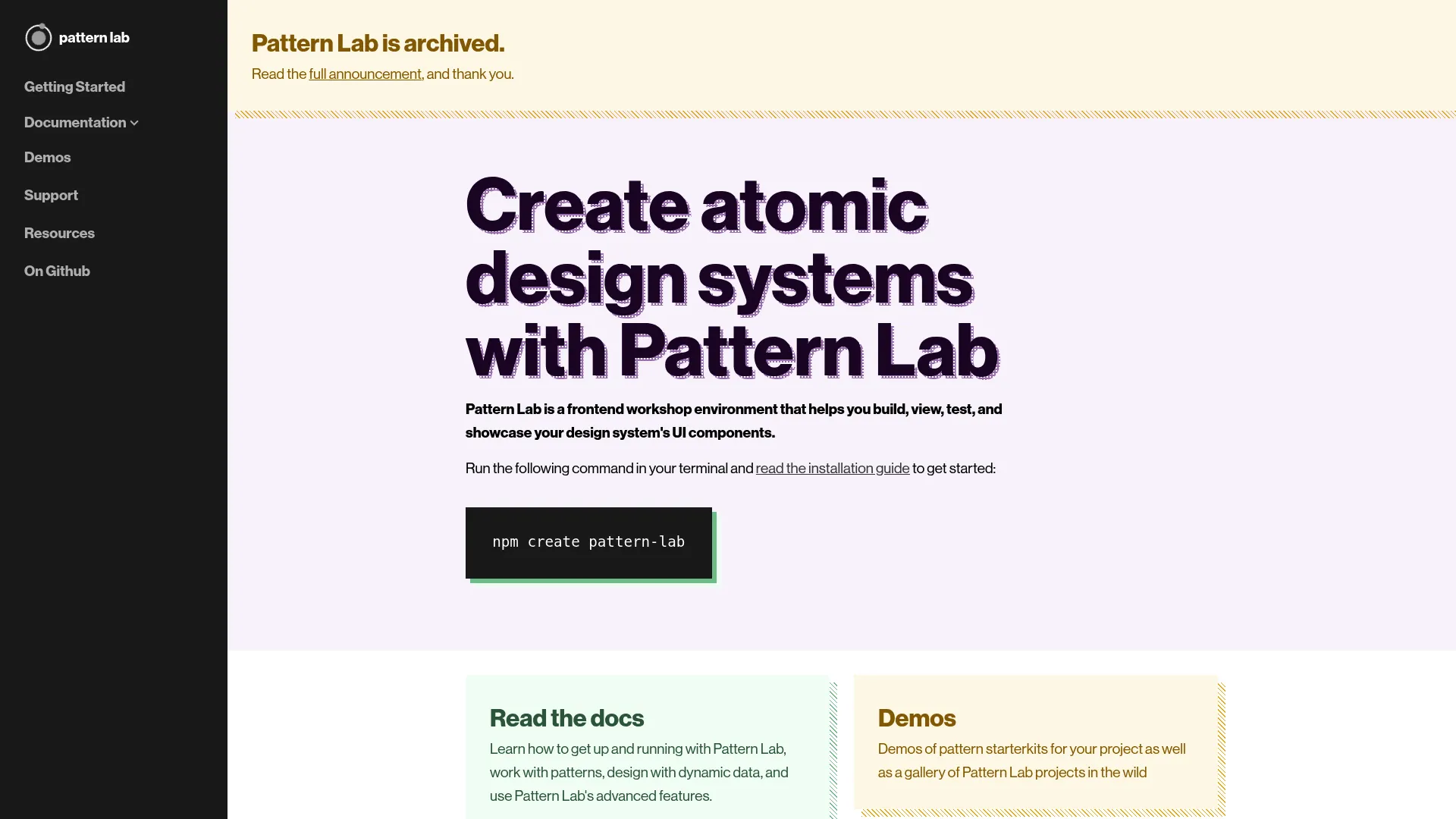 Pattern Lab pattern library and workshop