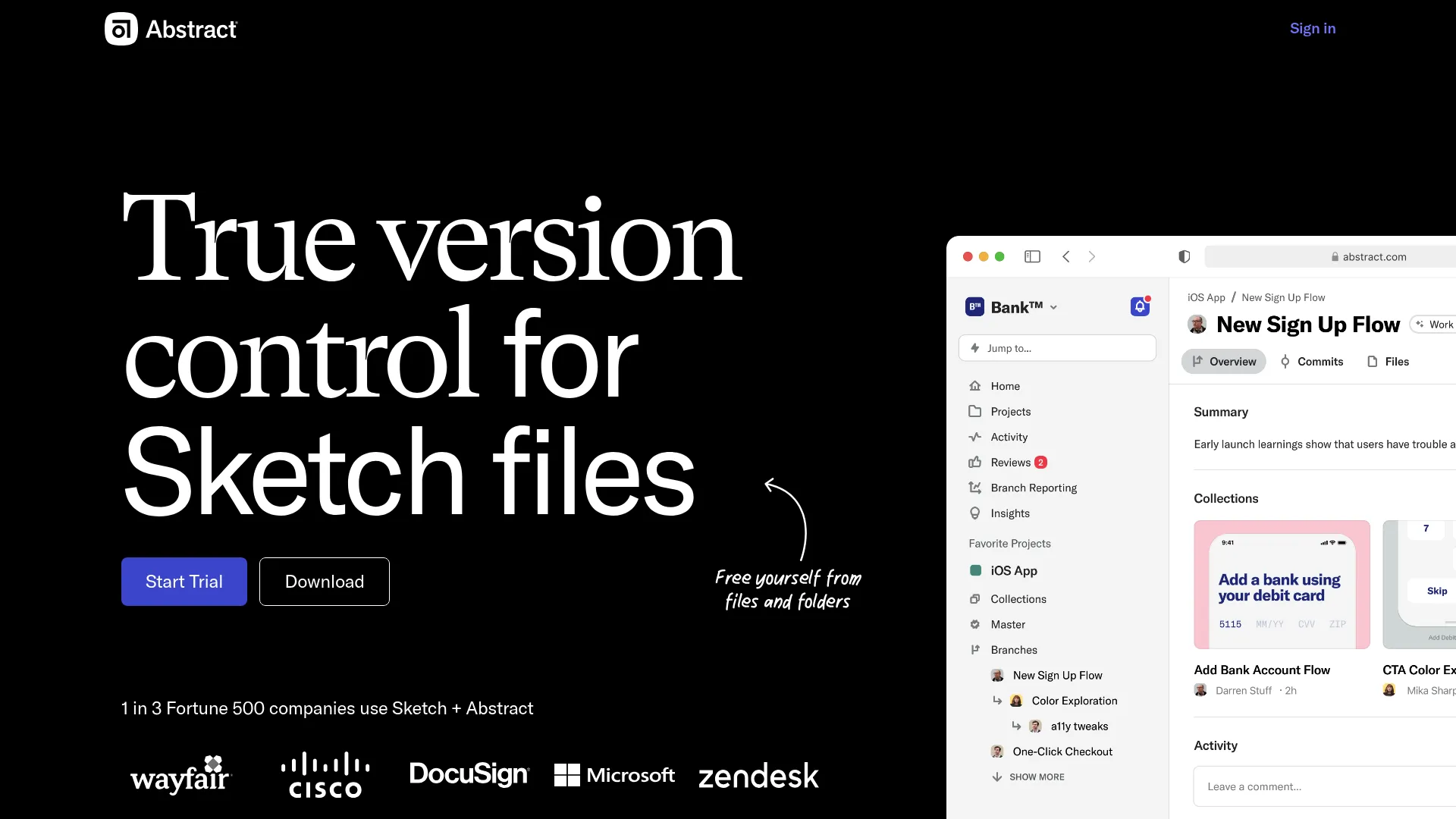 Abstract design version control platform