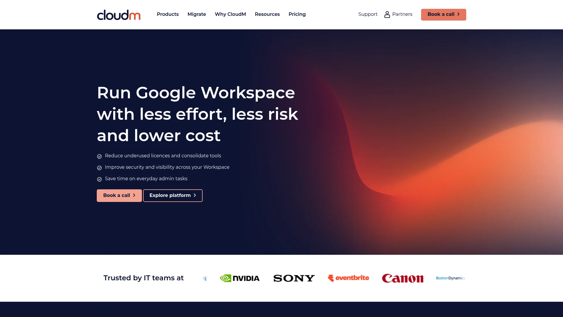 CloudM Google Workspace migration and management interface