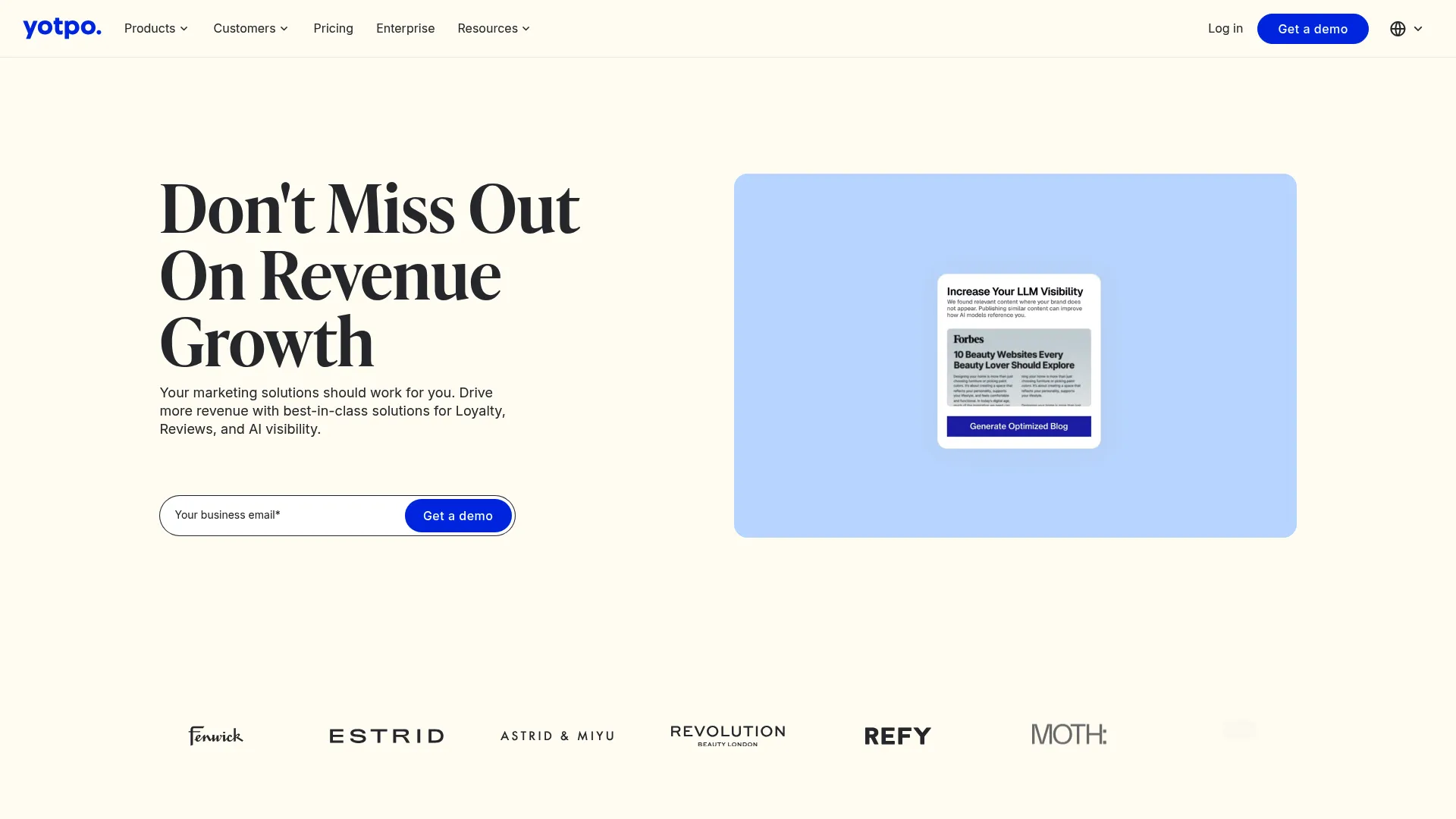Yotpo ecommerce reviews and UGC platform homepage