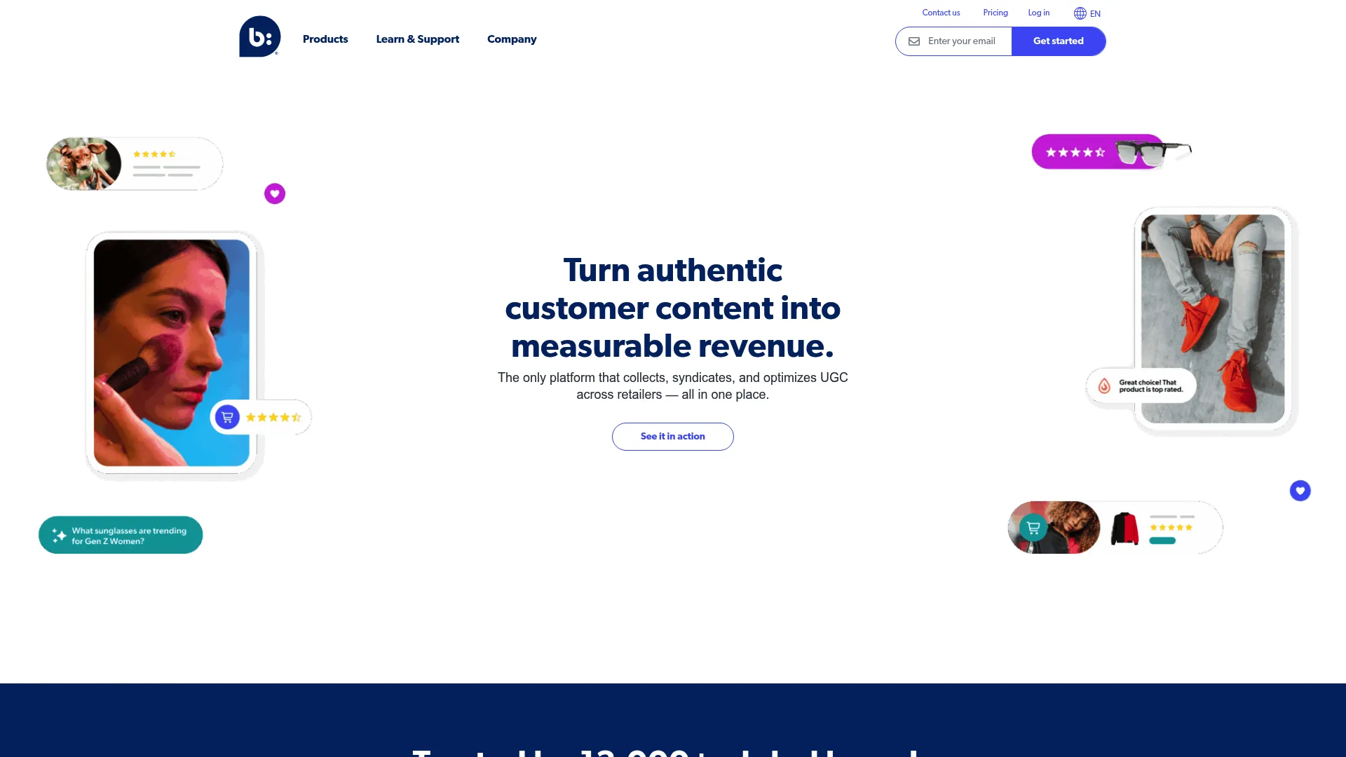 Bazaarvoice enterprise UGC and reviews platform homepage