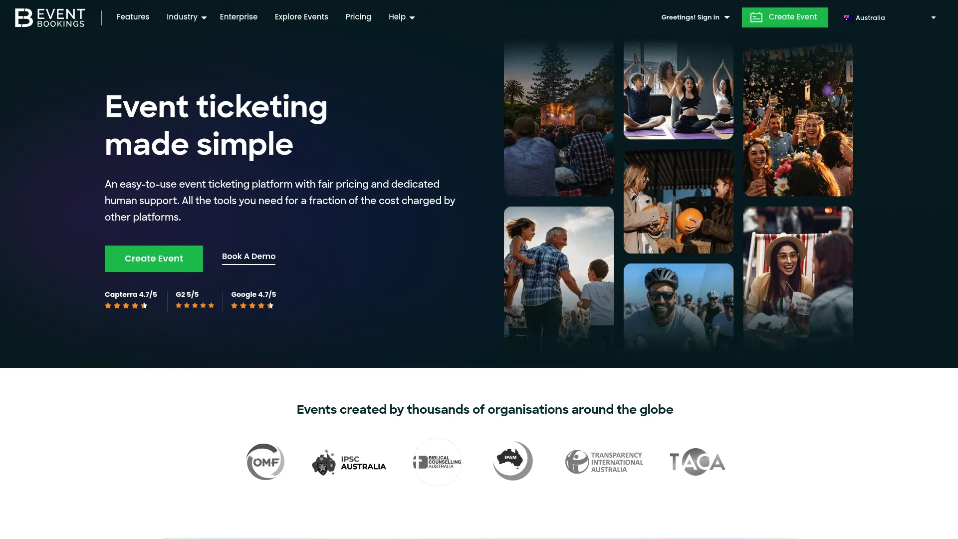 EventBookings event ticketing software
