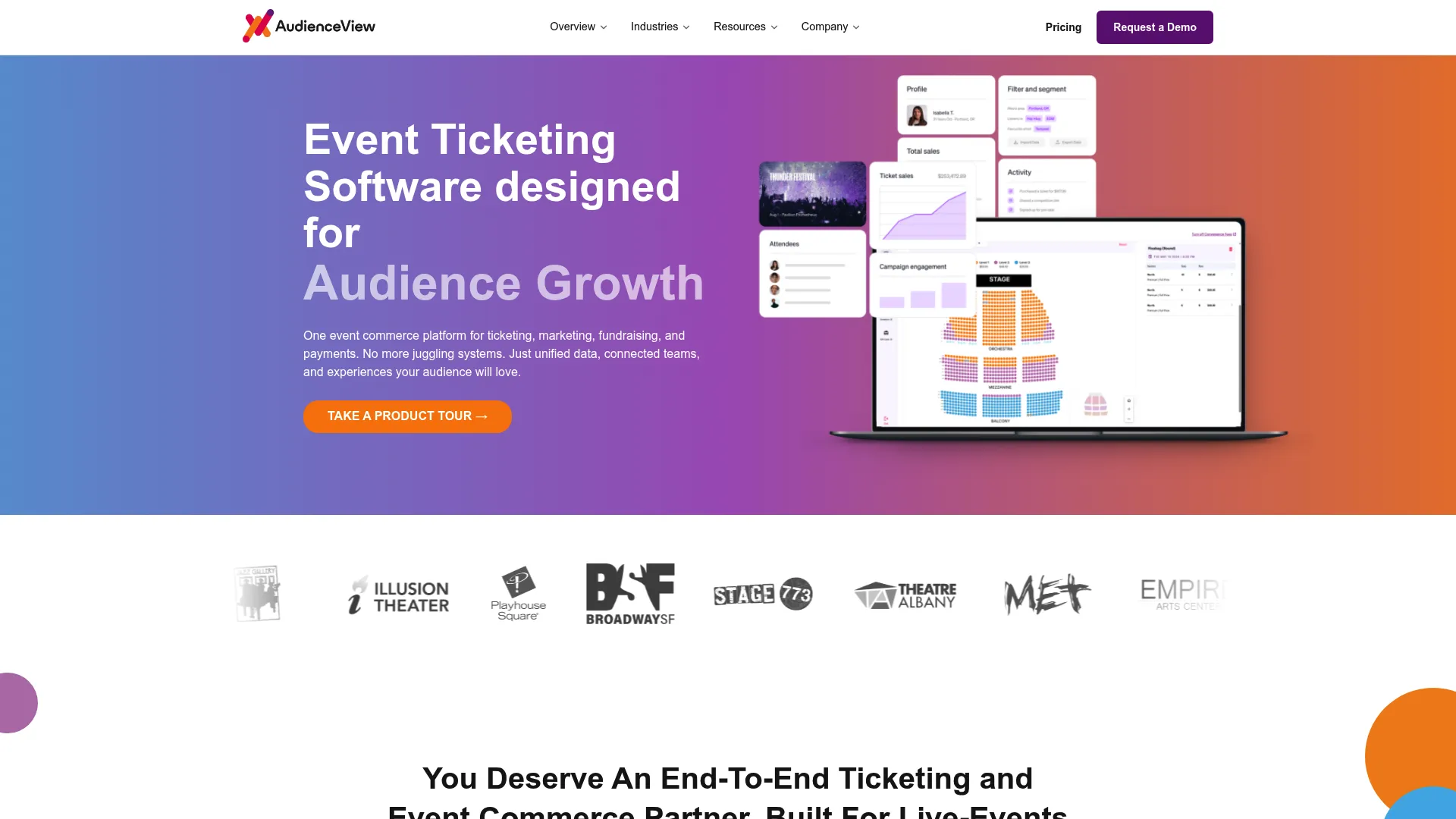 AudienceView Professional ticketing software interface
