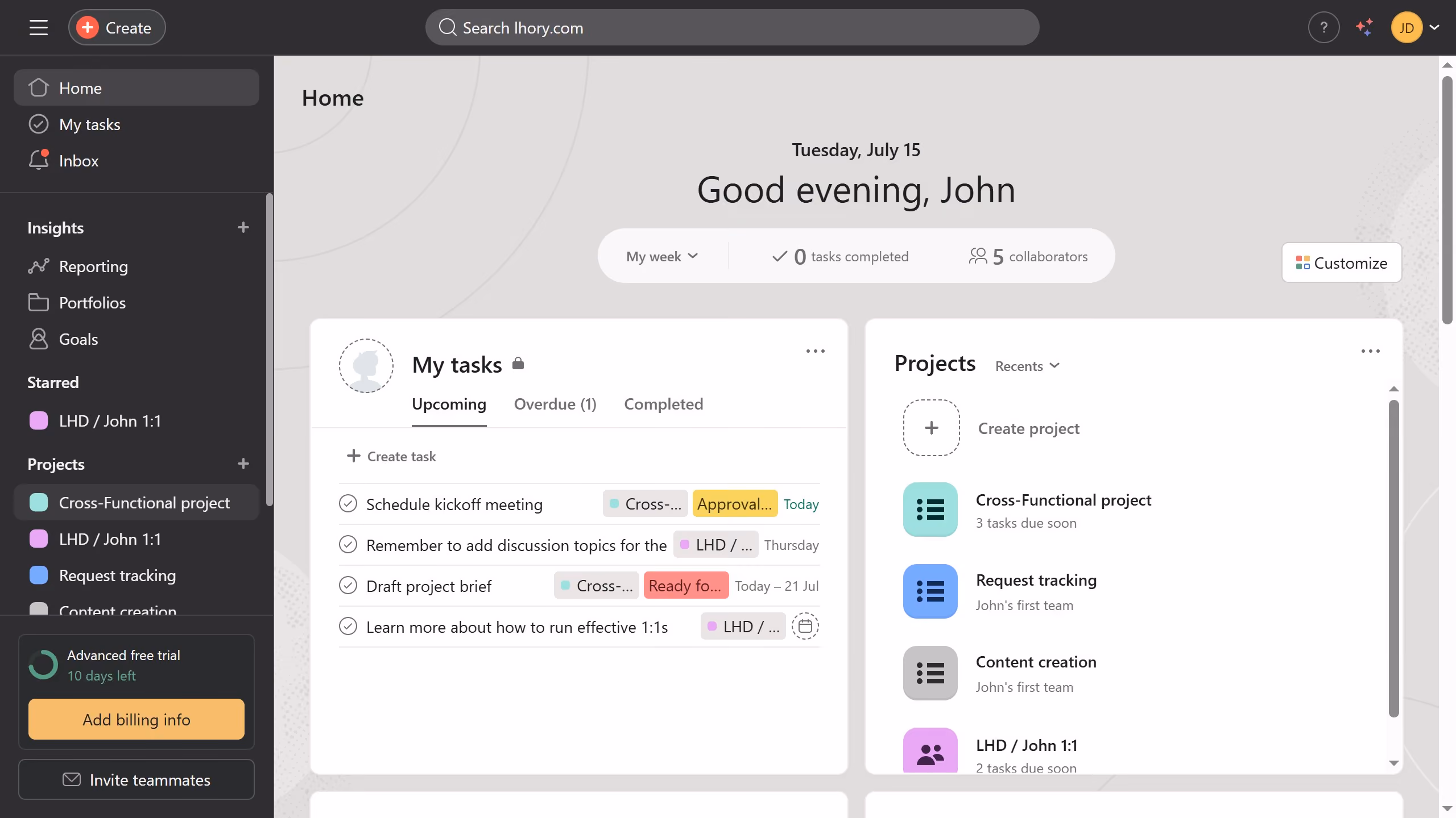 How to change project owner in Asana