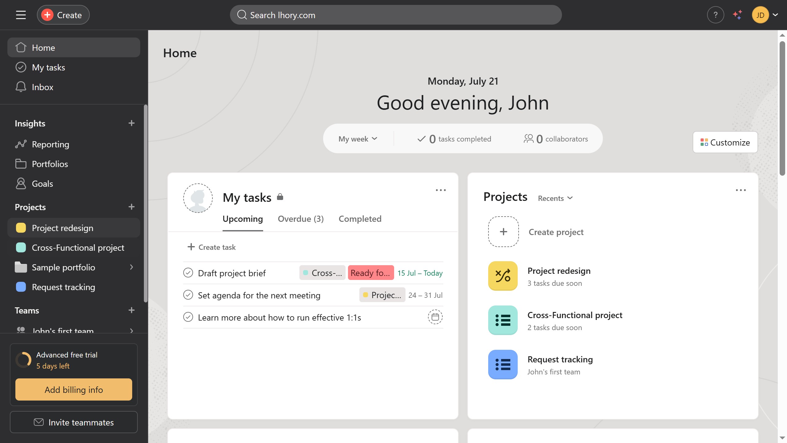 How to sort task start dates in board view in Asana