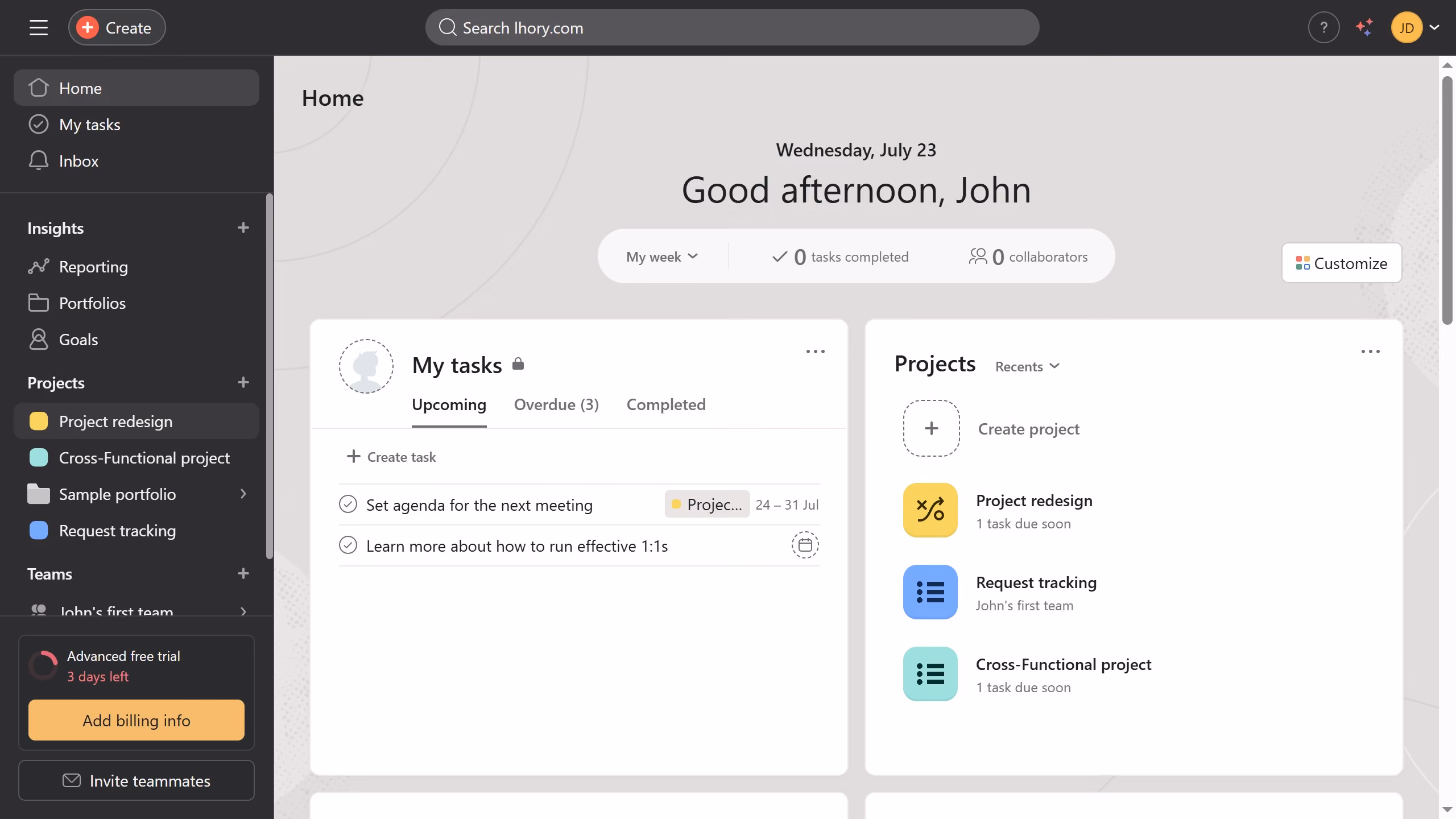 How to sort tasks by SLA countdown in list view in Asana